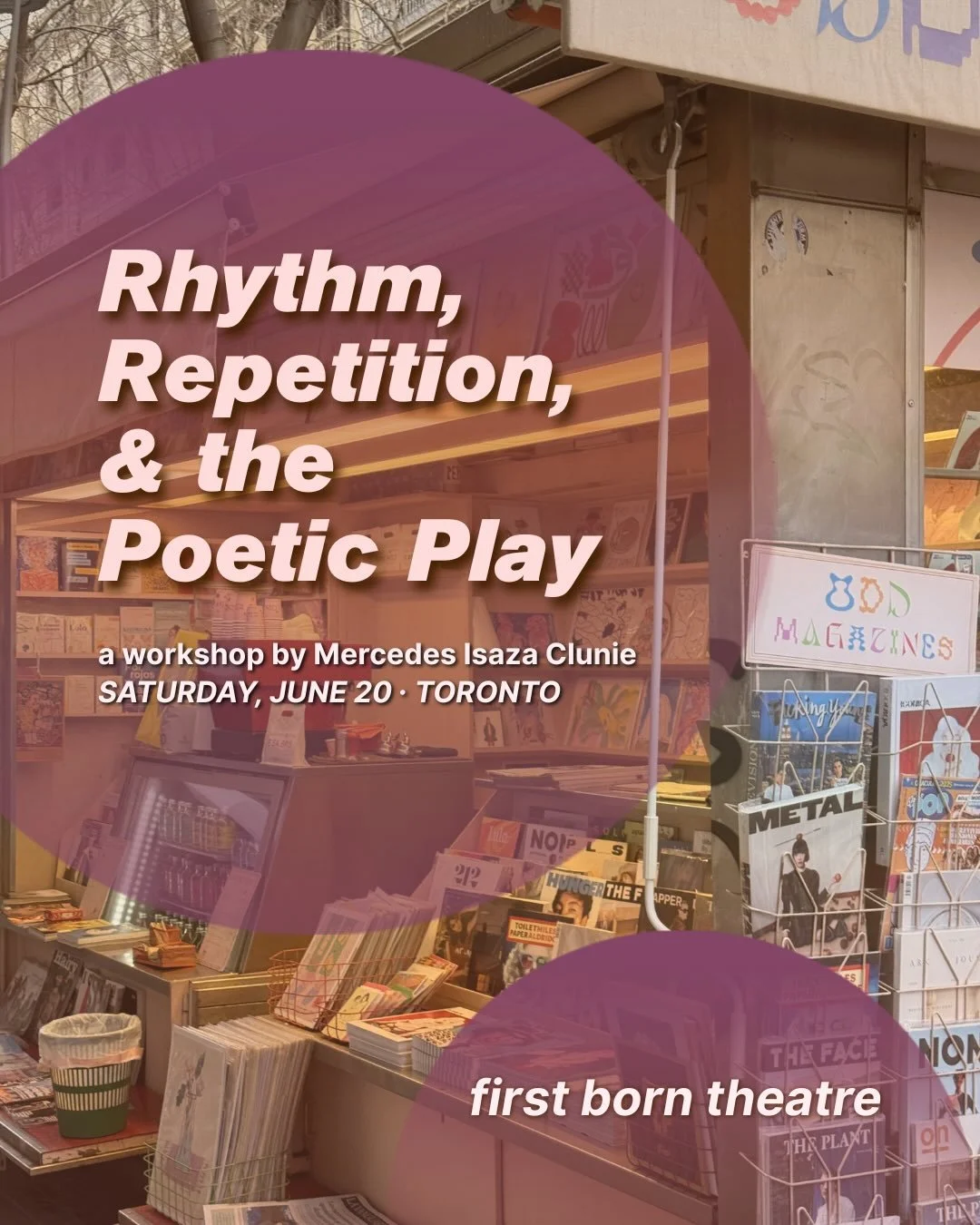 📝🫧 Working at the intersection of poetry and playwriting? Have a piece in development that needs help flowing from page to page? Passionate about creating theatre that breaks form? This workshop is for you.

On Saturday June 20th, Mercedes will lea