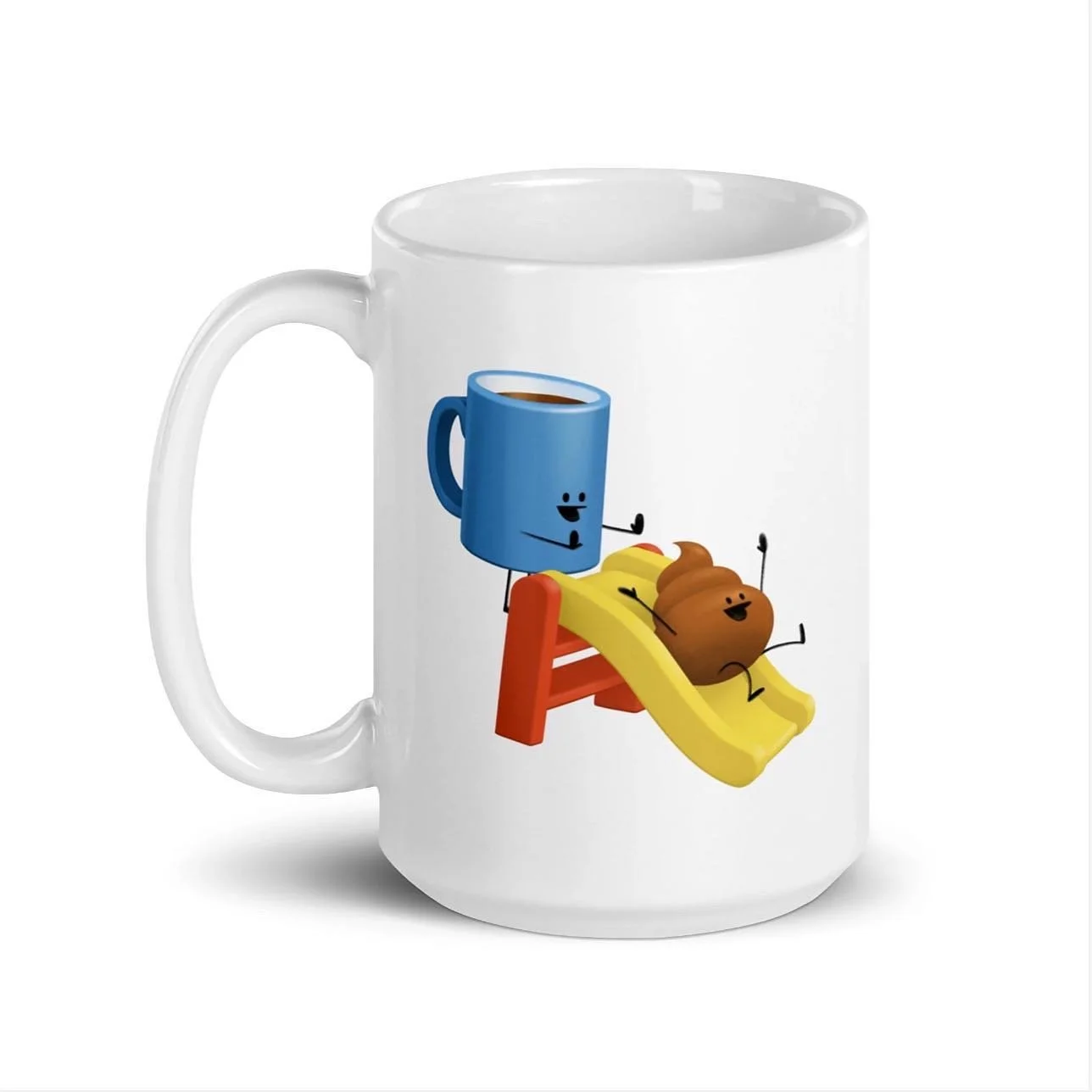 New art in the shop - The Morning Push! Get it now as a mug or print. #poo #coffee #mug