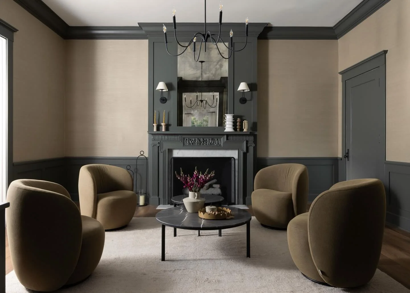 After &rarr; Before 
A Santa Barbara living room reimagined for better flow, warmth, and connection. What once felt closed off now feels open, layered, and intentional &mdash; honoring the home&rsquo;s character while making it work for modern living
