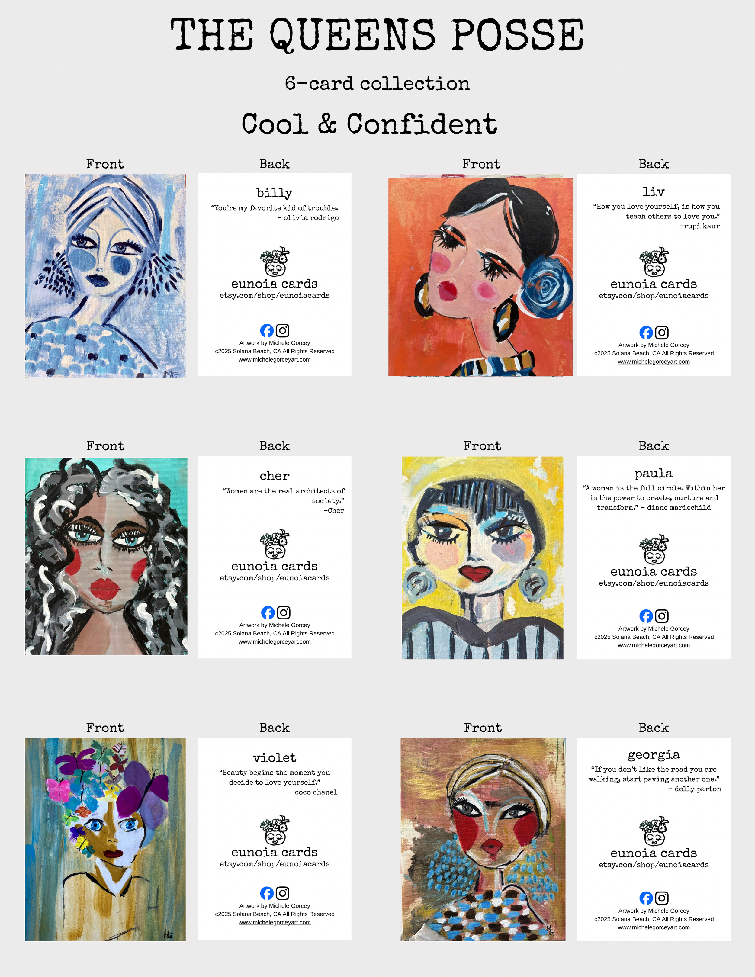 The Queens Posse 12 Art Card Collection