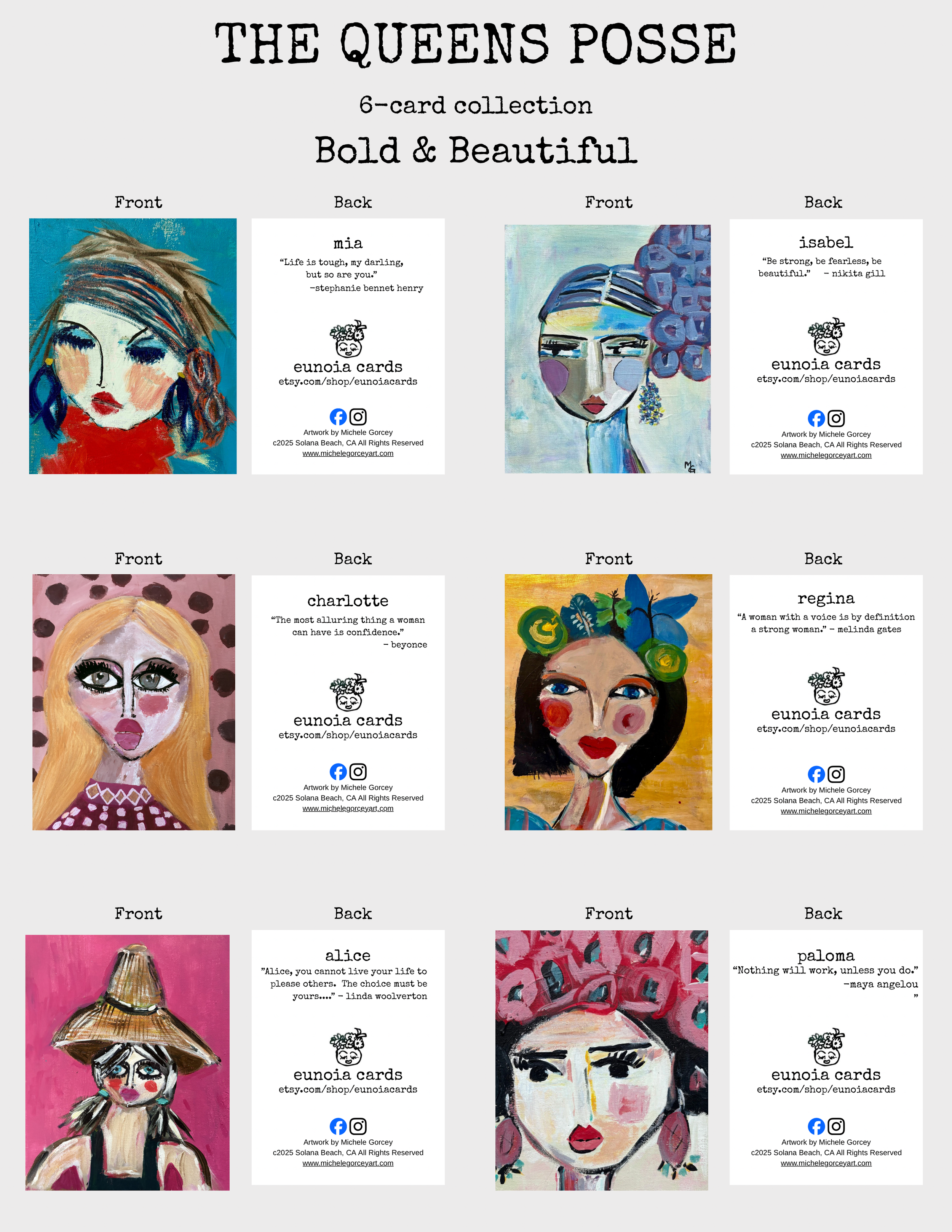 The Queens Posse 12 Art Card Collection