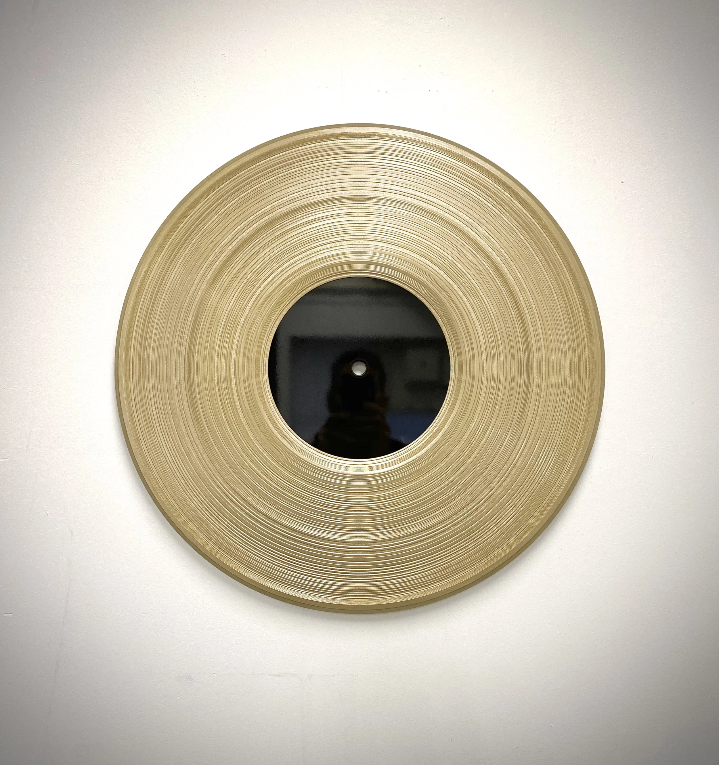 Custom fabricated gold plated record