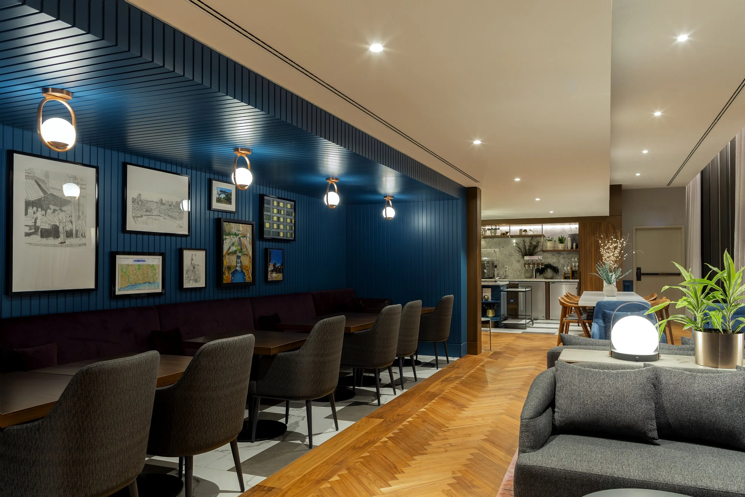 Curated local artists artwork hospitality interior
