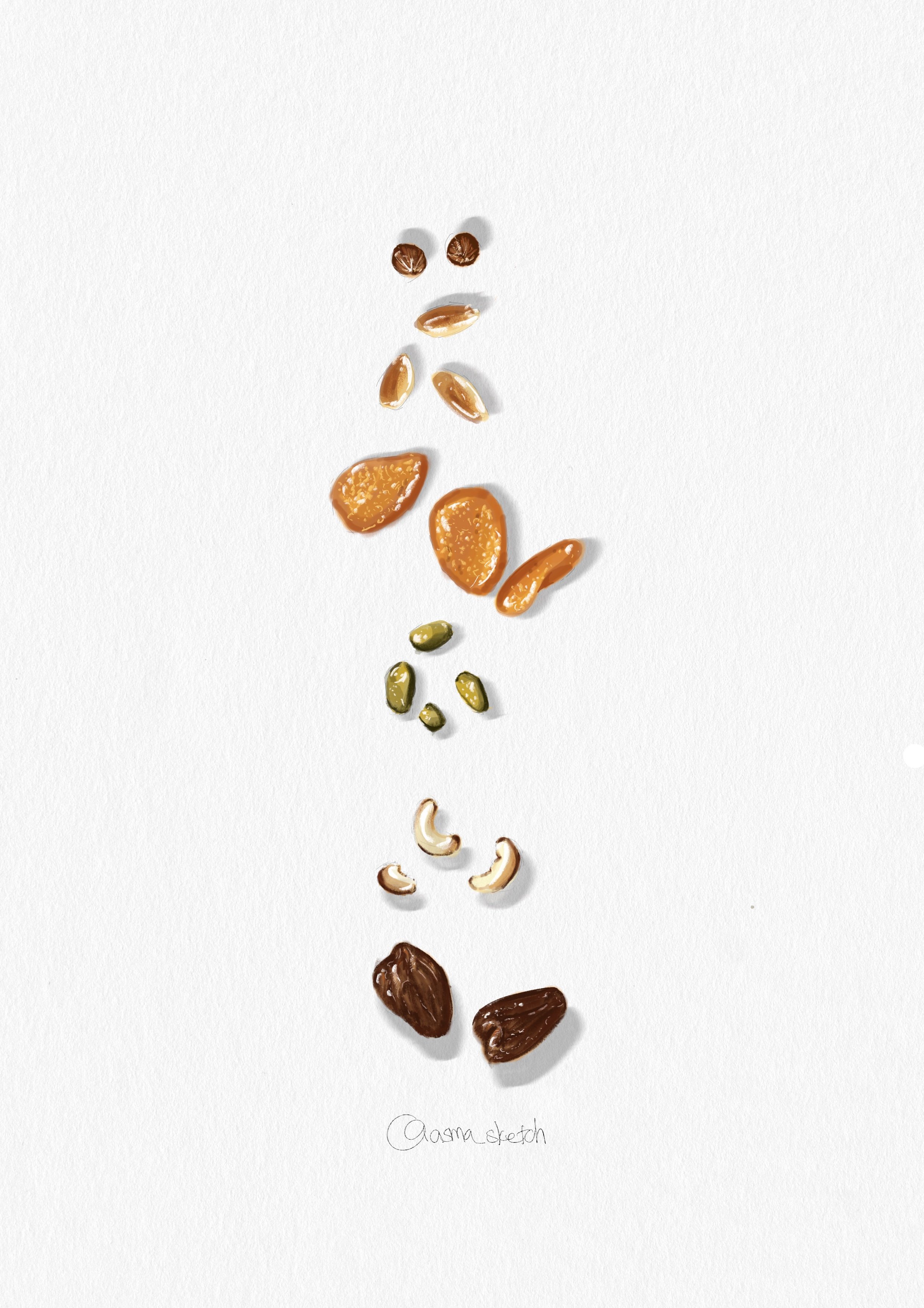 Dibyaza - دبيازة (Traditional Eid breakfast)
A simple digital composition of dates and nuts.