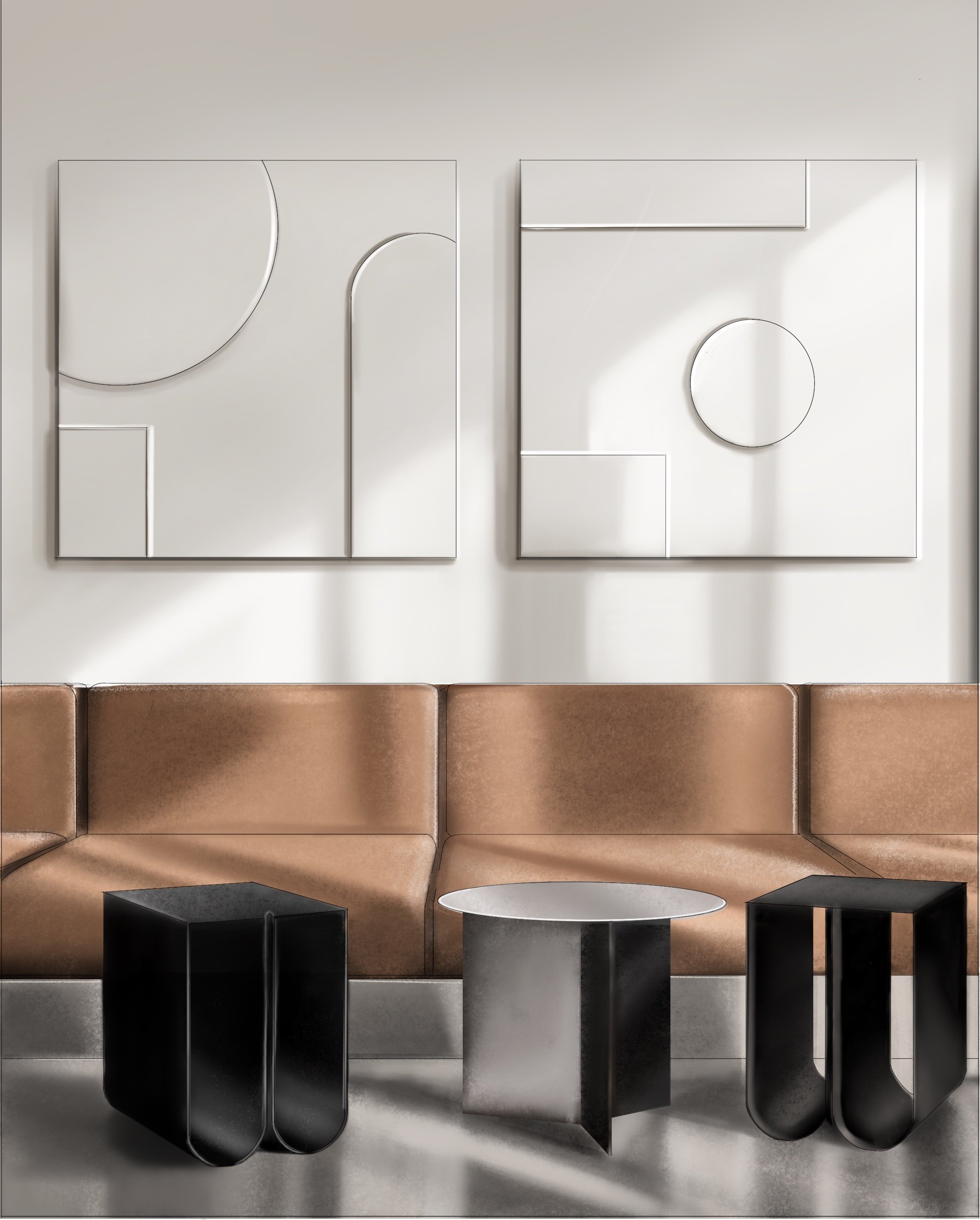 Sculptural forms, warm textures. shadow and light.