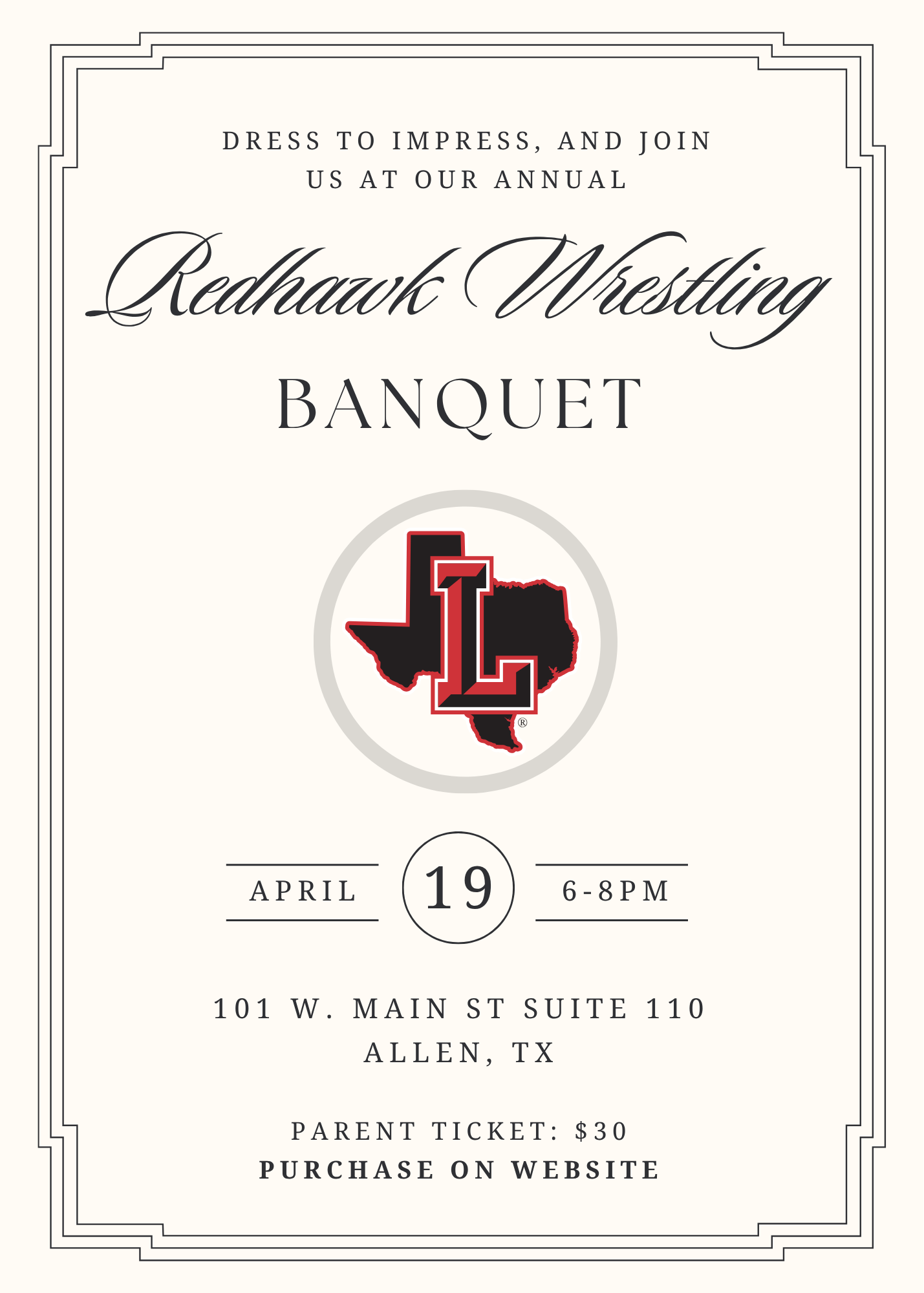 2026 Banquet Parent Ticket