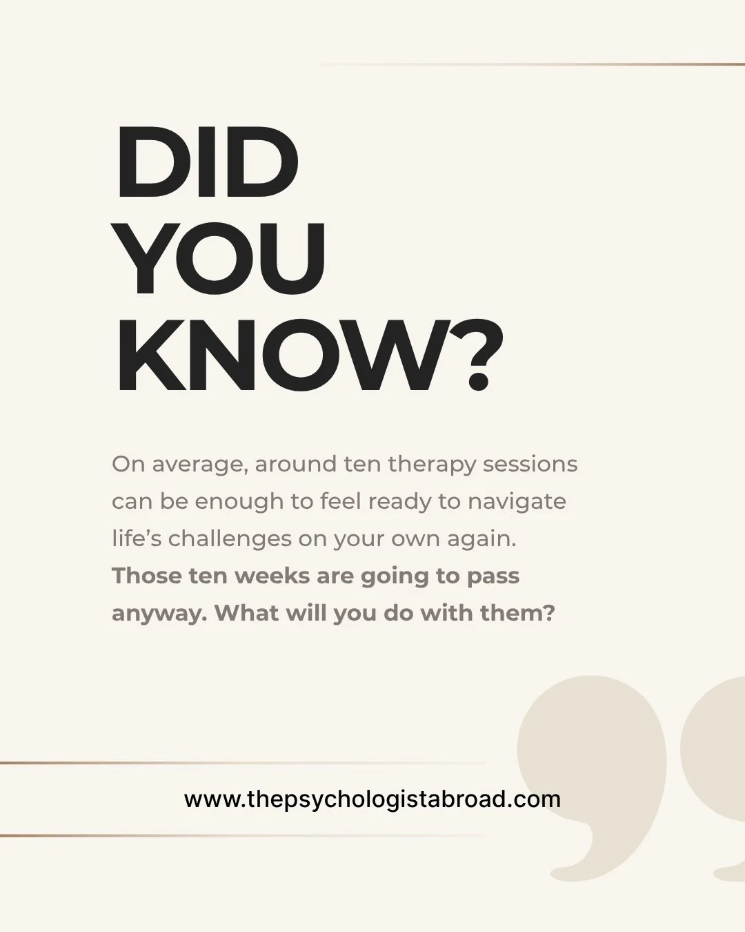 It's easy to keep telling yourself you'll work on things when life calms down. But somehow, there's always something else that needs your attention first.

And it doesn't have to be a crisis. Maybe you're tired of overthinking everything, struggling 