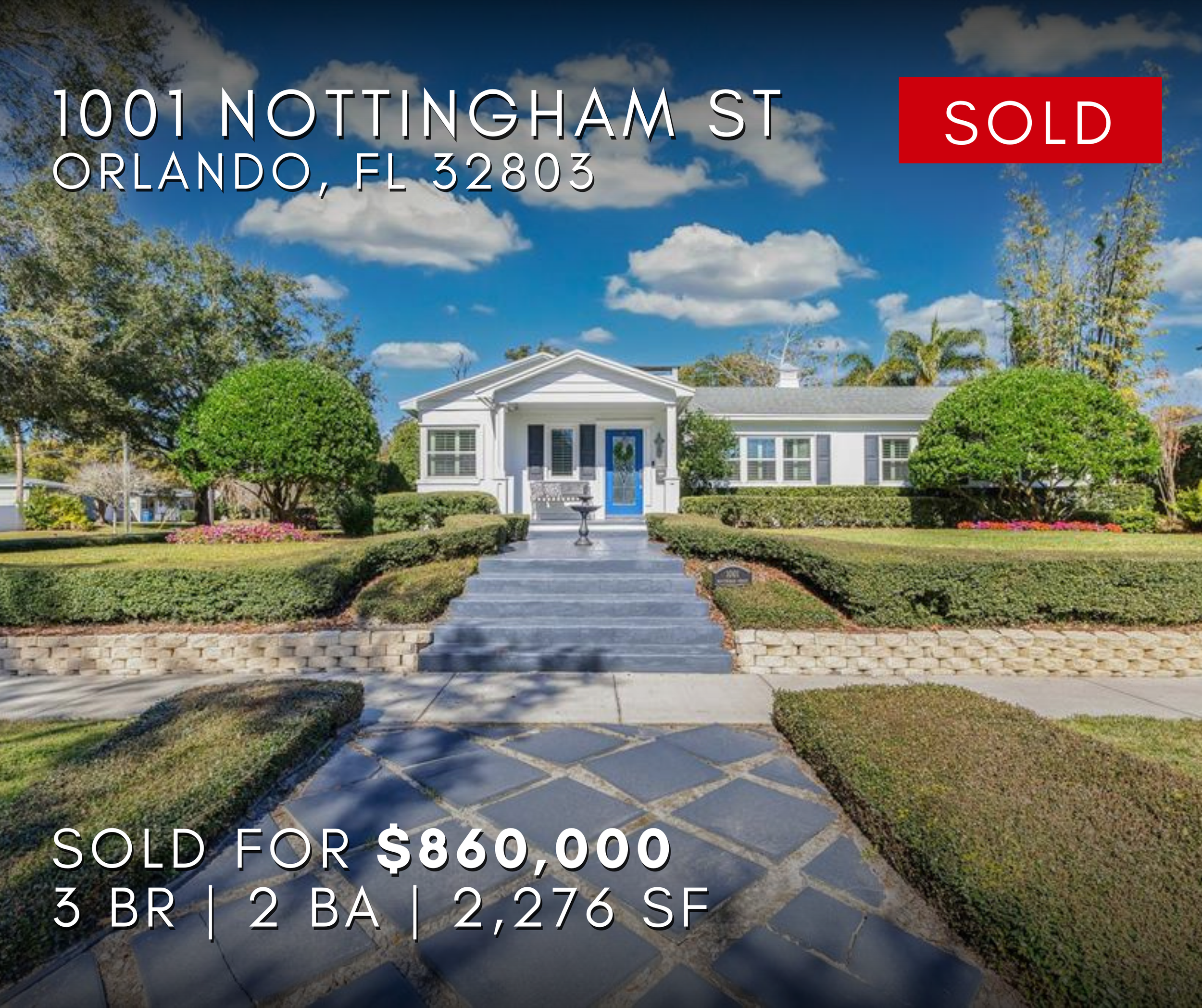 1001 Nottingham Street, Orlando, Florida 32803. Central Florida luxury real estate sold home