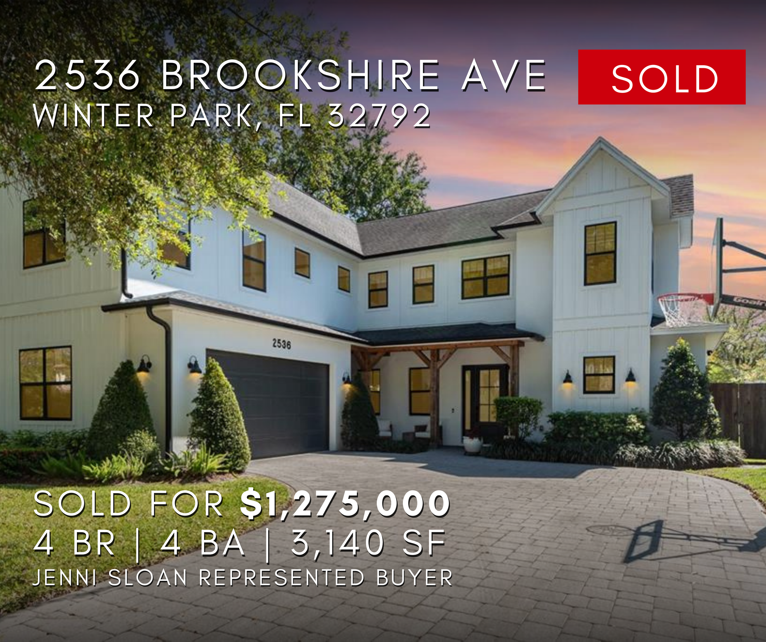 2536 Brookshire Avenue, Winter Park, Florida 32792. Jenni Sloan Central Florida Real estate agent, sold home. Modern Villa