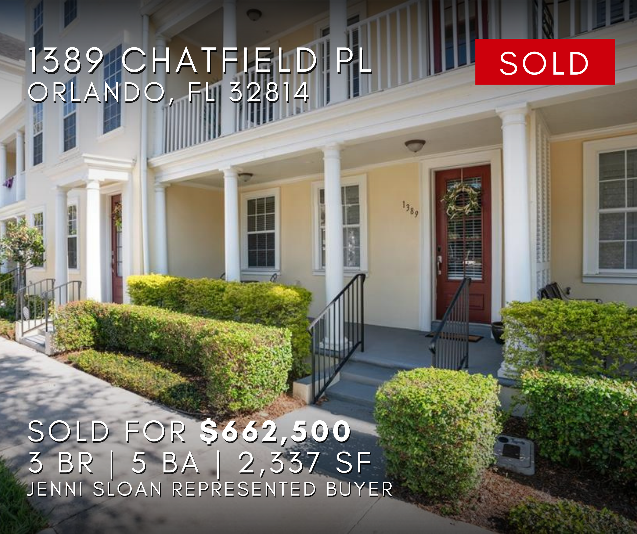 1389 Chatfield Place, Orlando, Florida 32814. Townhouse Lake Baldwin, Baldwin Park, Sold Property