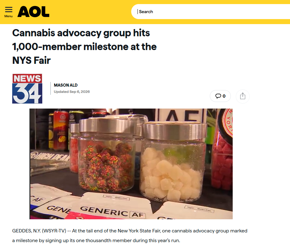 Cannabis advocacy group hits 1,000-member milestone at the NYS Fair