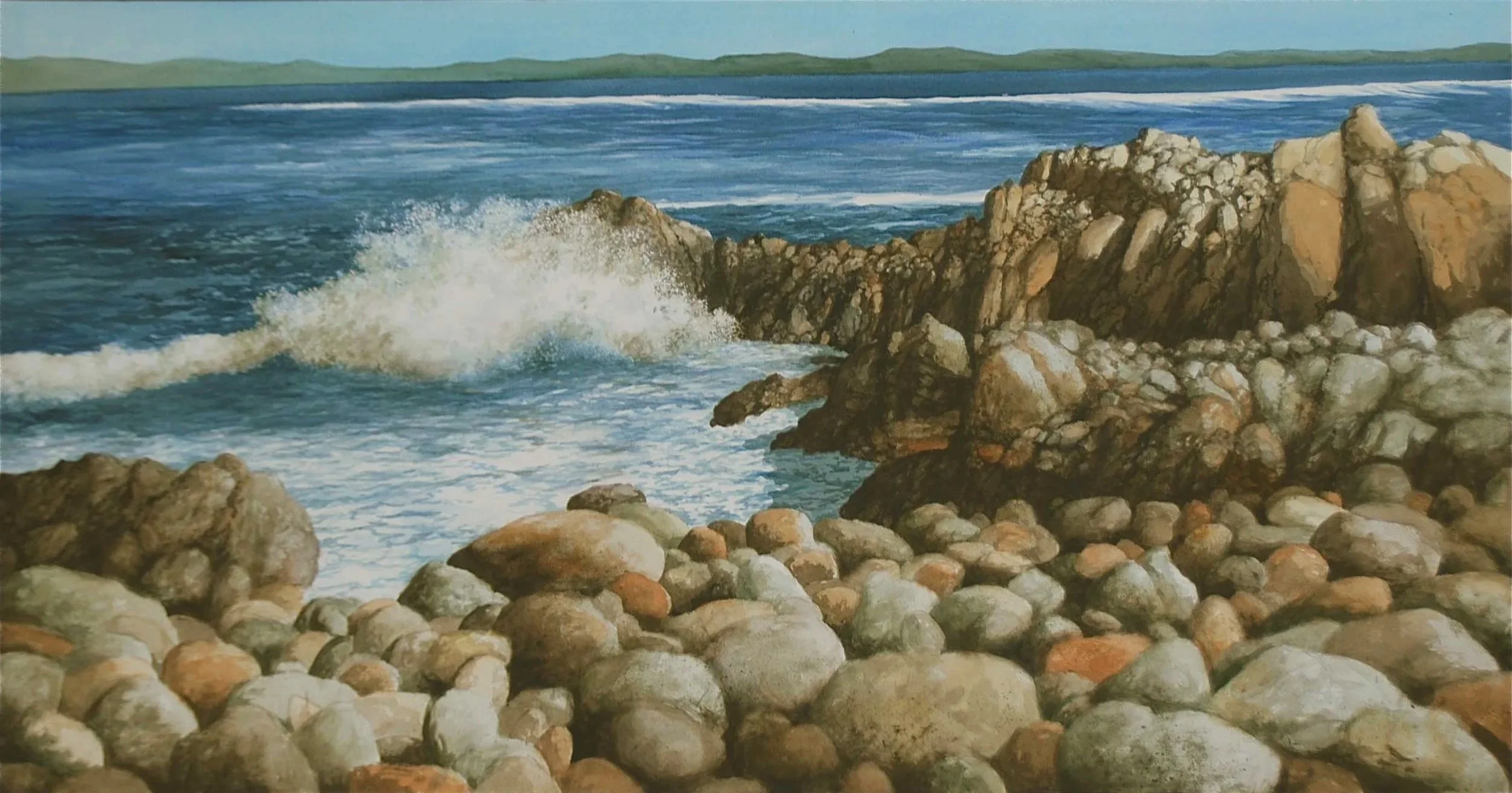 Breaker, watercolor 38x66