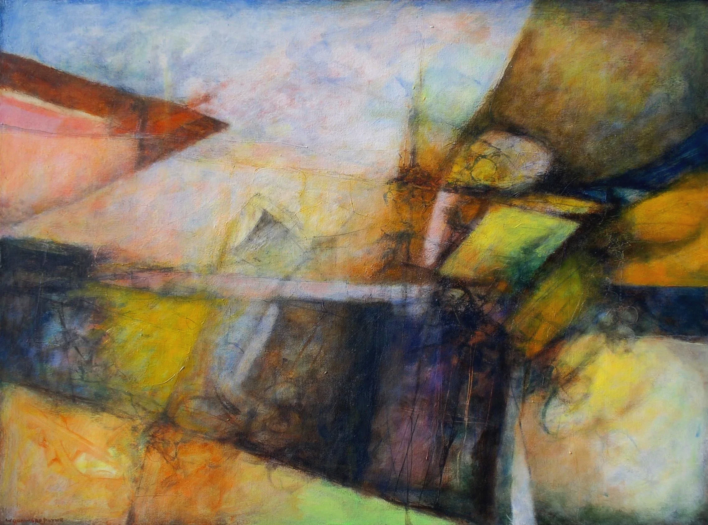 Trilium 21, acrylic on canvas 36x48
