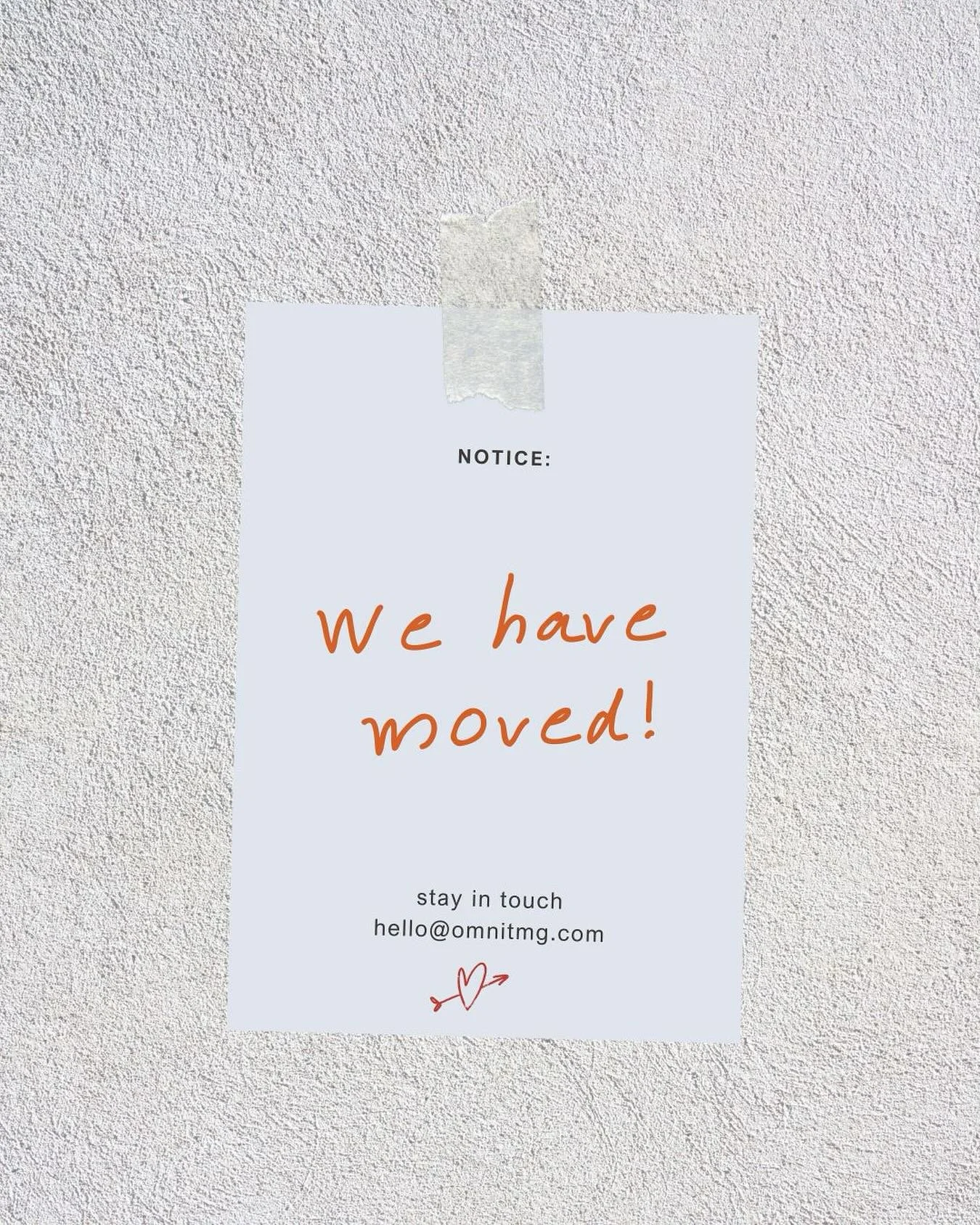 📢 We’ve moved emails!
Dear friends & partners, we’ve officially switched from omnitmg@gmail.com to hello@omnitmg.com ✨
We’ve already popped into your inbox, but think of this as a little reminder. While we migrate, we’l