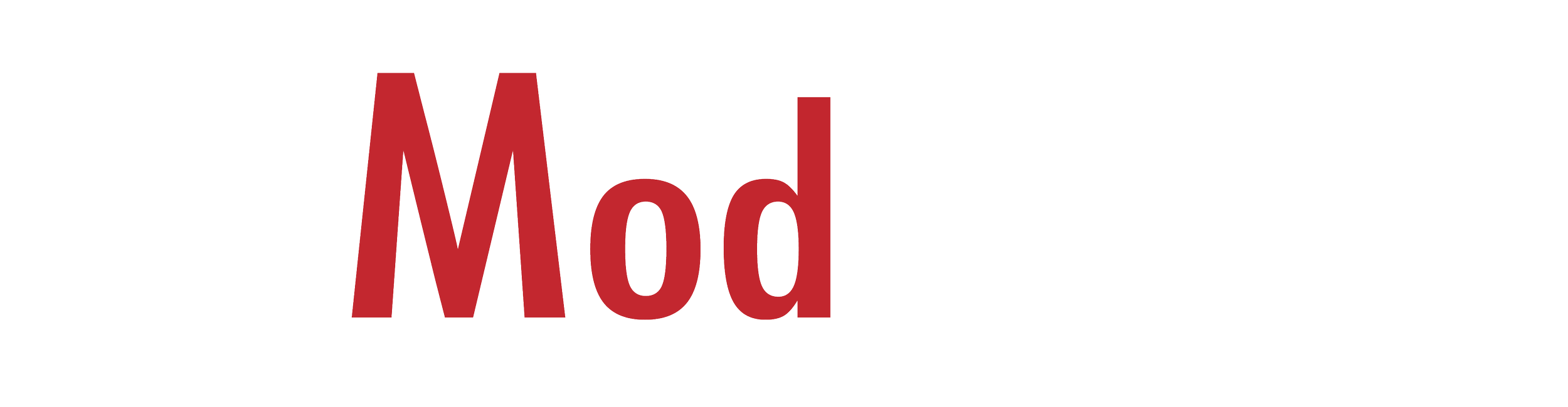 Logo for ModLogics with black, red, and white text and a stylized black and white graphic on the left.