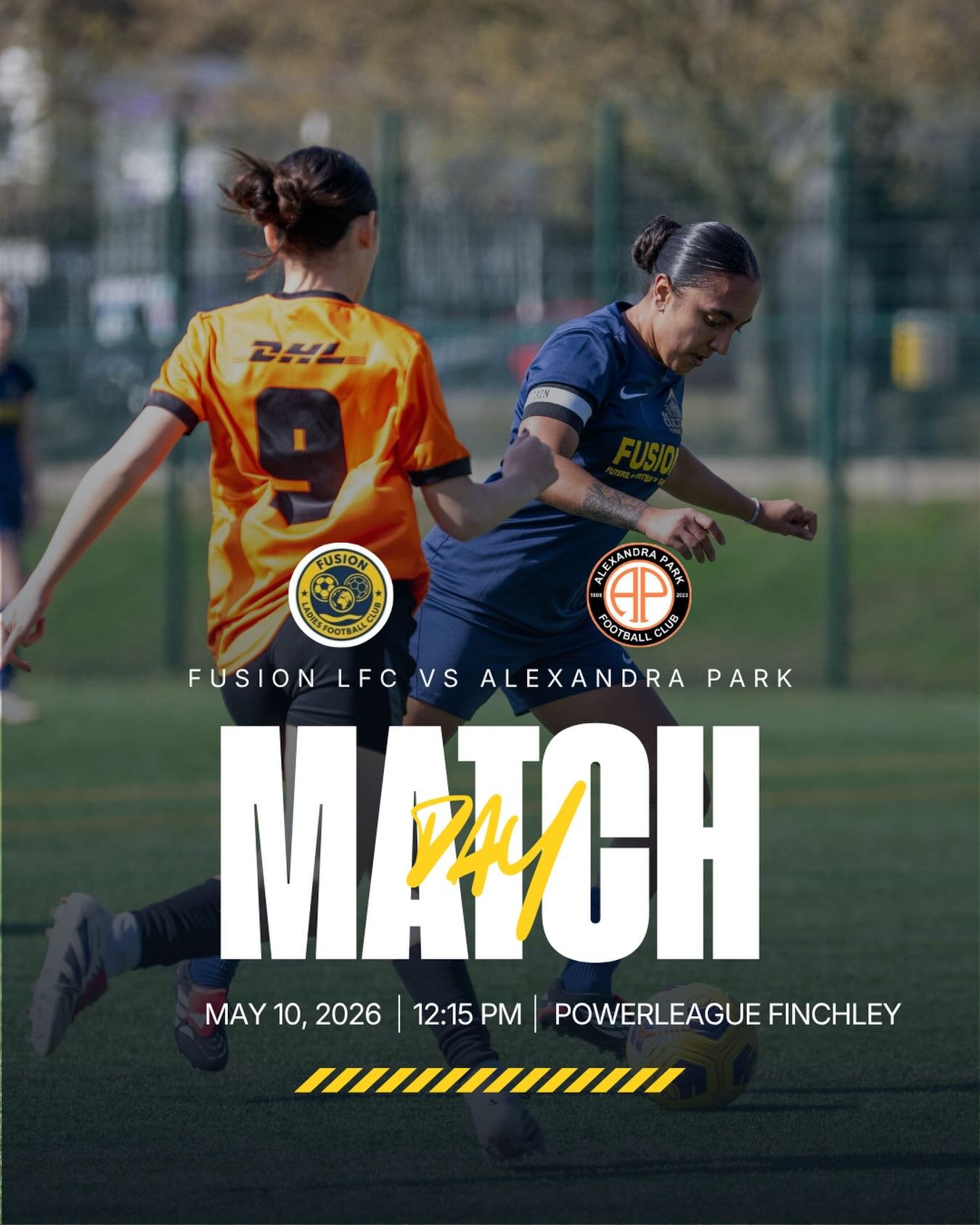 Away days don&rsquo;t change the mission ⚽

🆚 Alexandra Park 
⏰ 12:15 KO
📍Powerleague Finchley

Last league game for the season. Let&rsquo;s get to work!