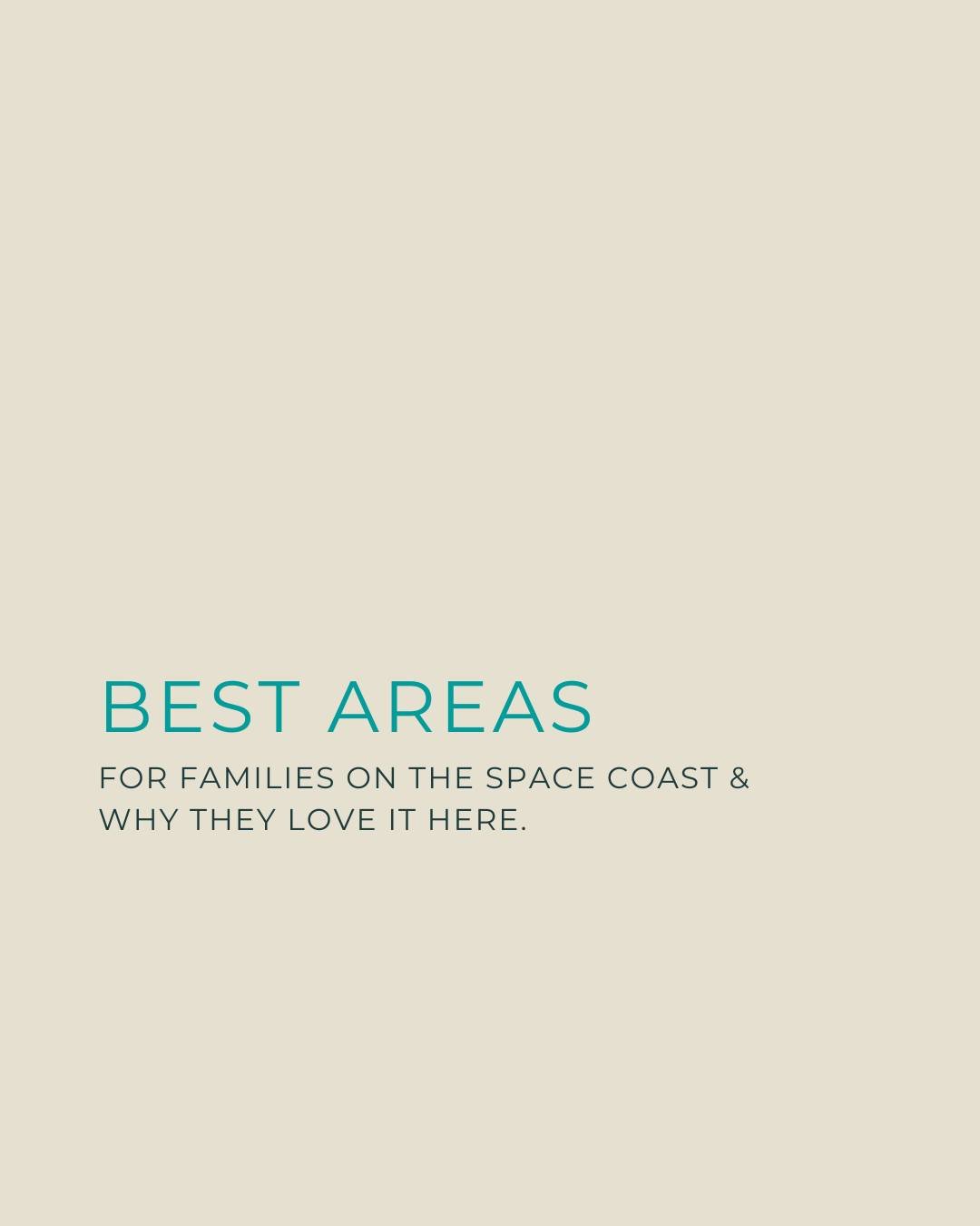 One of the biggest questions I get from relocating families is:
&ldquo;Which area of the Space Coast is best for families?&rdquo; 🏡🌴
And honestly&hellip; it depends on what matters most to YOUR lifestyle.

Some families want:
✔️ top-rated schools
✔