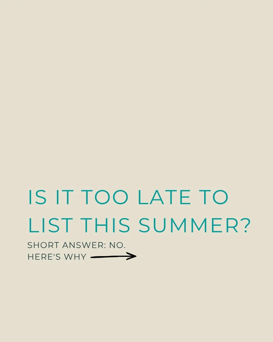 🏡 Is it too late to list your home this summer on the Space Coast?

Not even close.

One of the biggest misconceptions sellers have is that if their home isn't listed by Memorial Day, they've missed the opportunity. The reality is that buyers are st