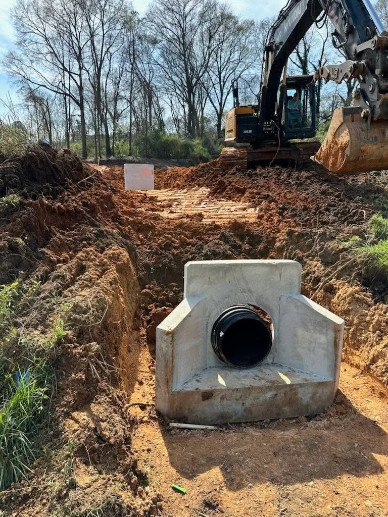 Completed septic installation project in Coweta County GA