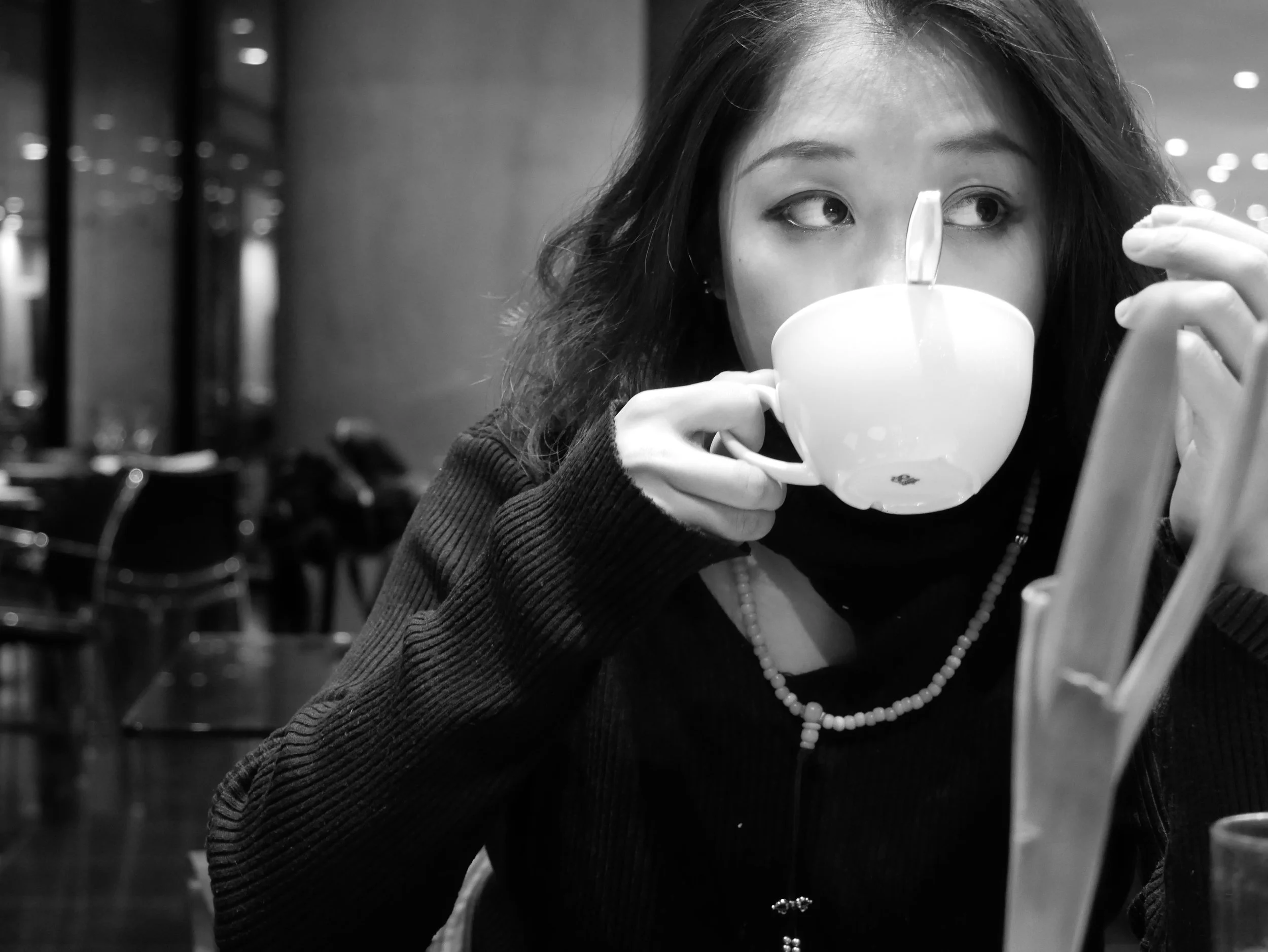 black and white coffee - 2019 - Digital photograph