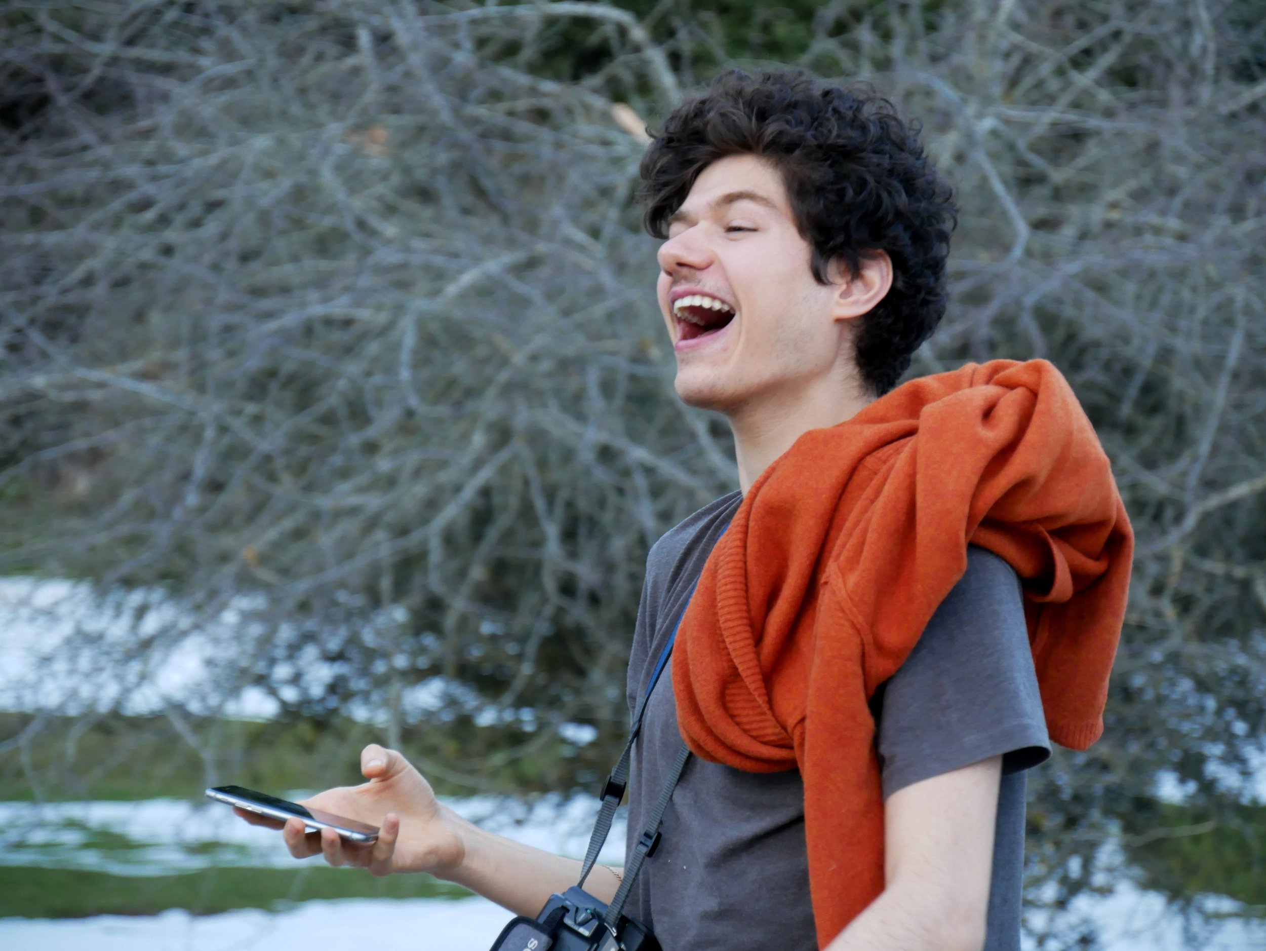 Thanasis laughing to a joke - 2019 - Digital photograph