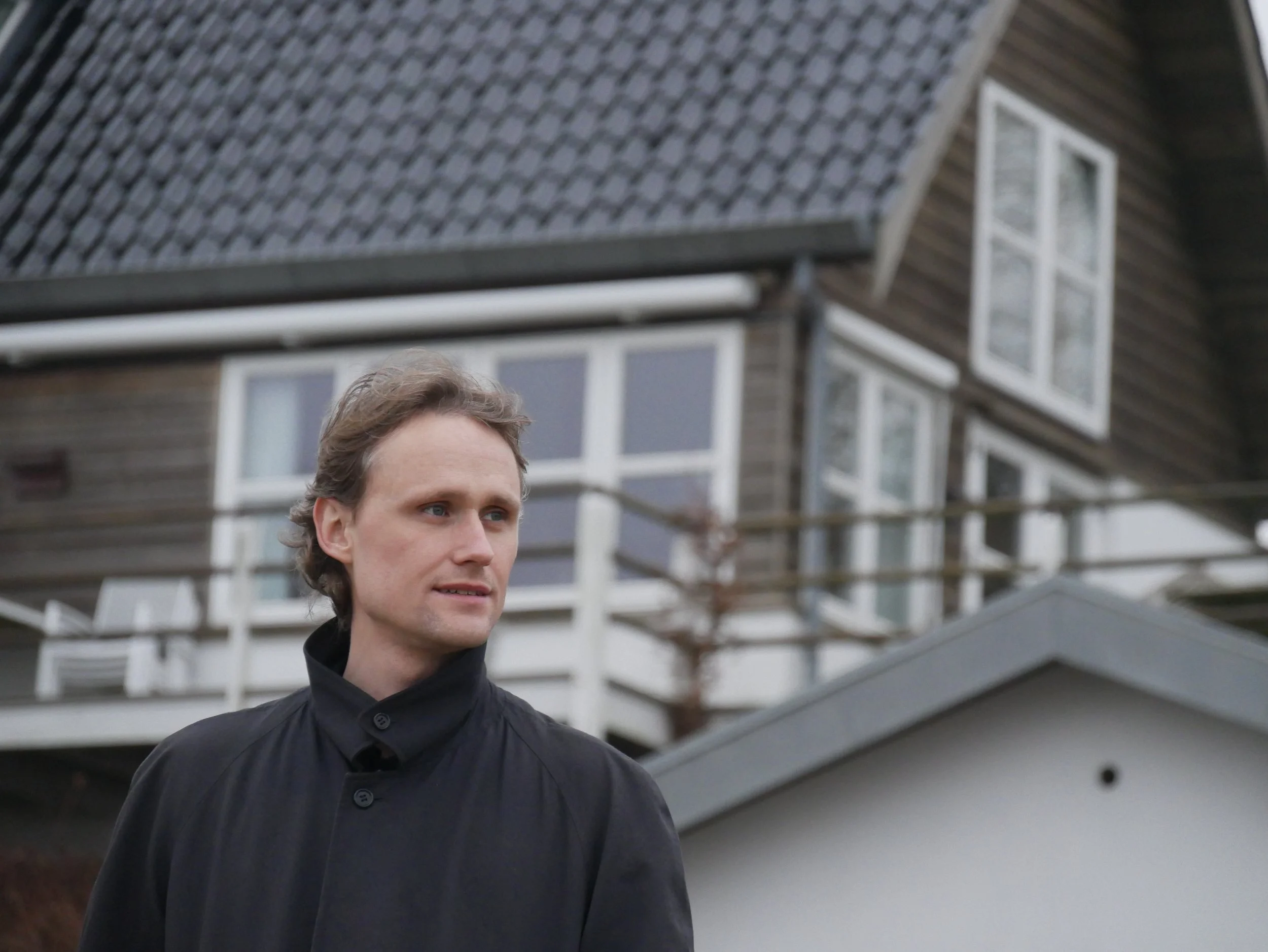 Joakim outside the Hotel Søfryd - 2025 - Digital photograph