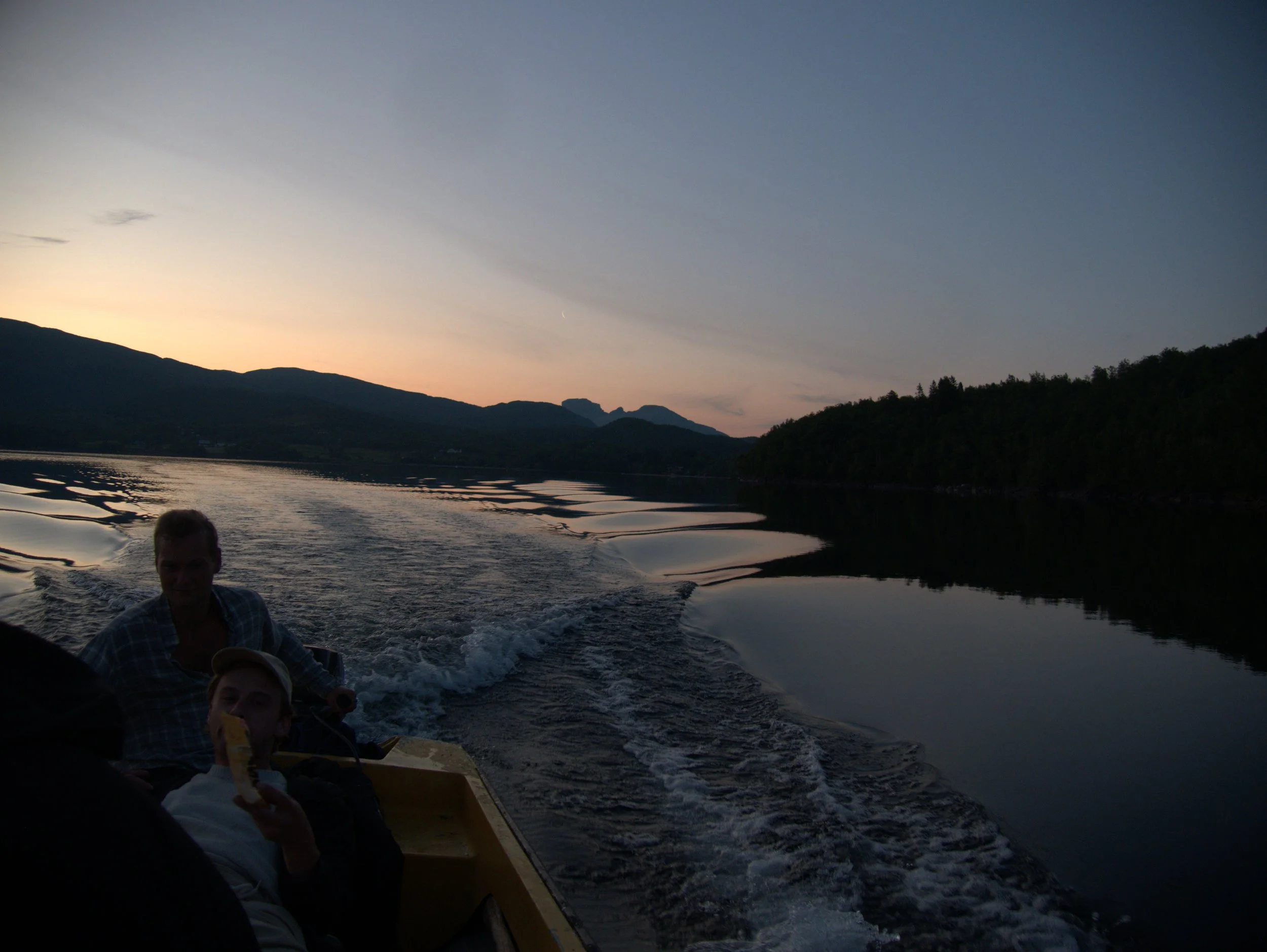 Niklas driving the boat - 2025 - Digital photograph