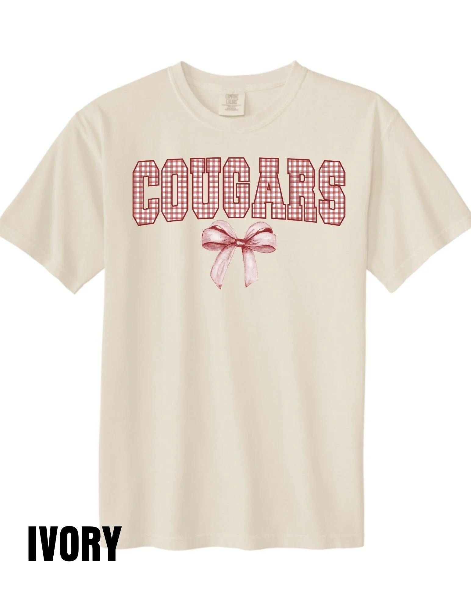 Checkered Red Cougars T-Shirt