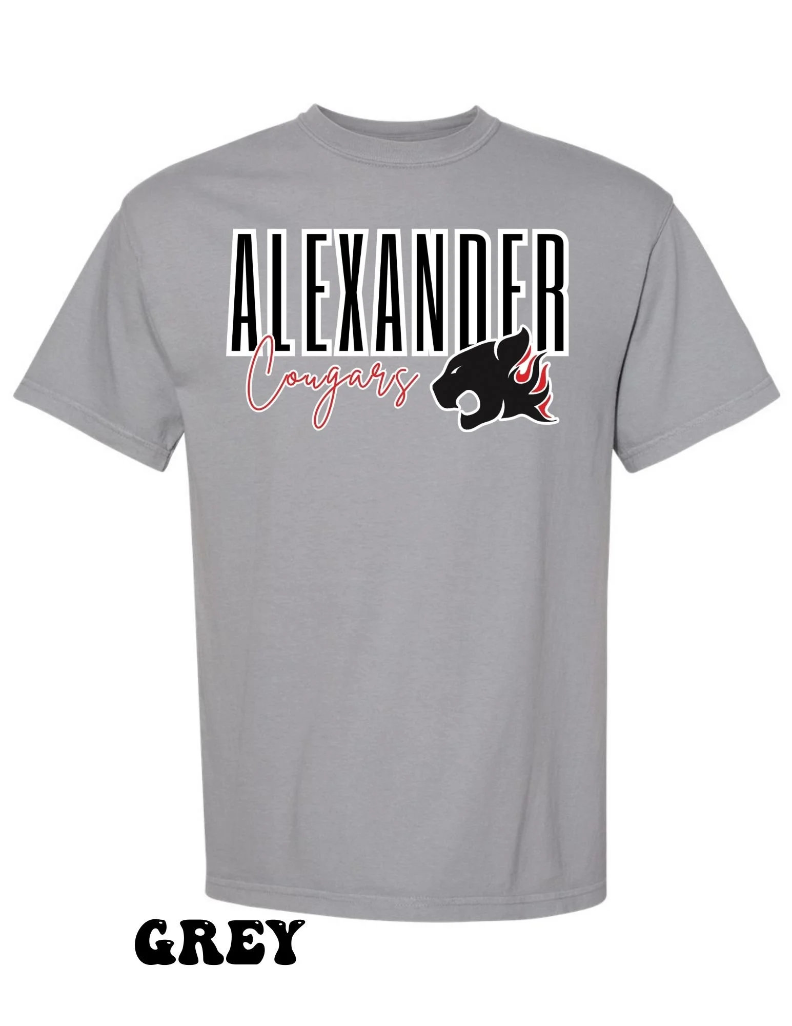 Alexander Cougars Tall Font T-Shirt