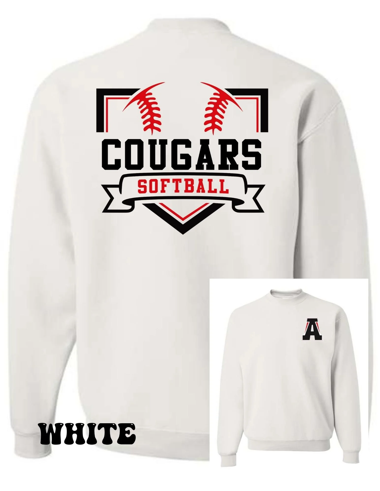 Cougar Homeplate Softball Crewneck Sweatshirt
