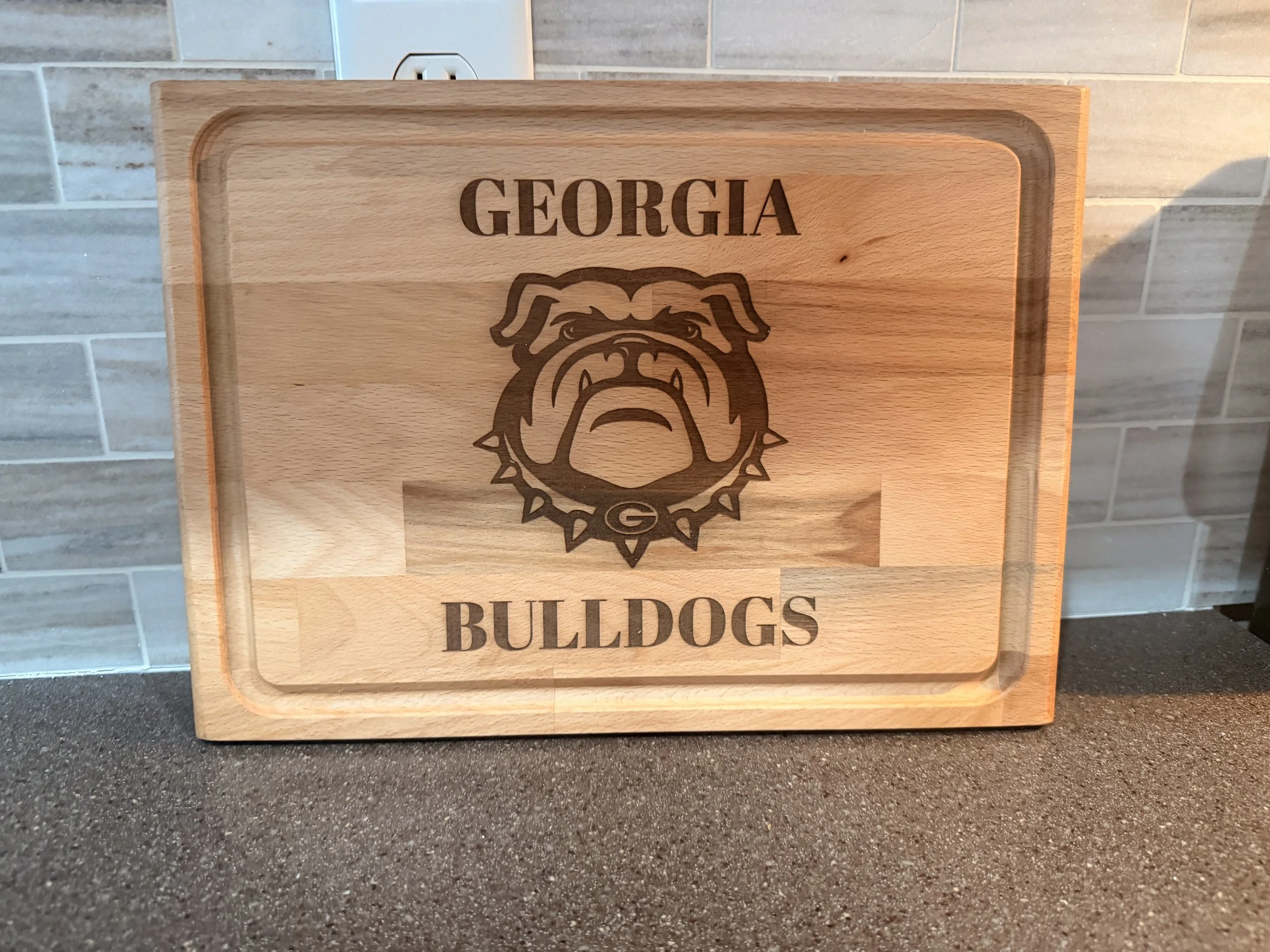 Georgia Bulldog Engraved Cutting Board