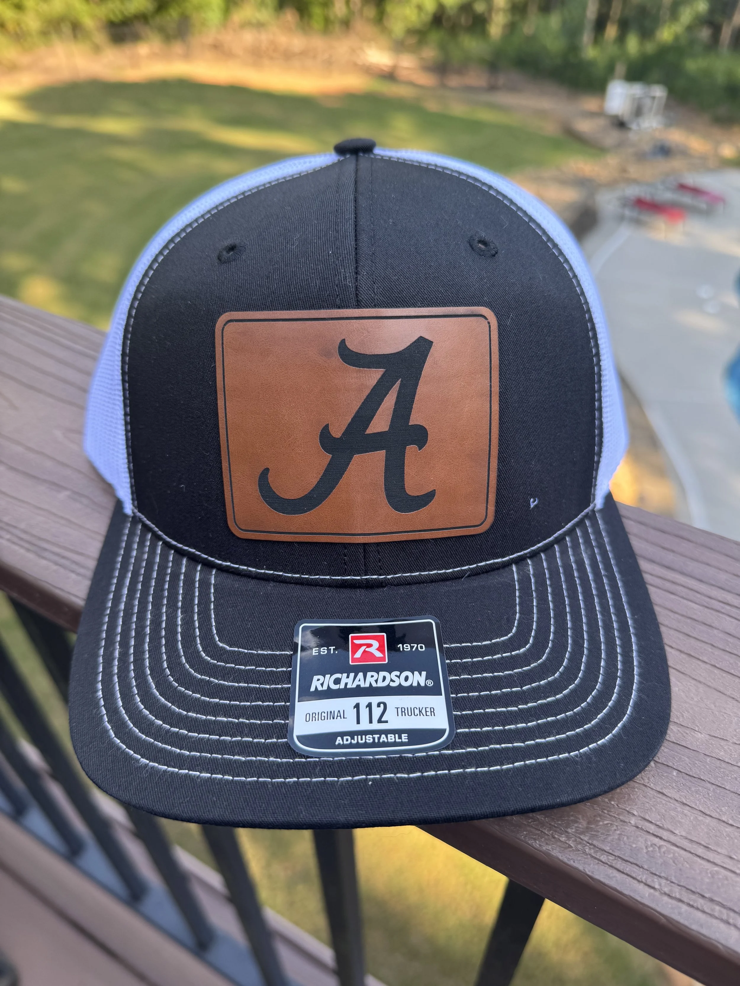 Alabama A Leather Patch Hat