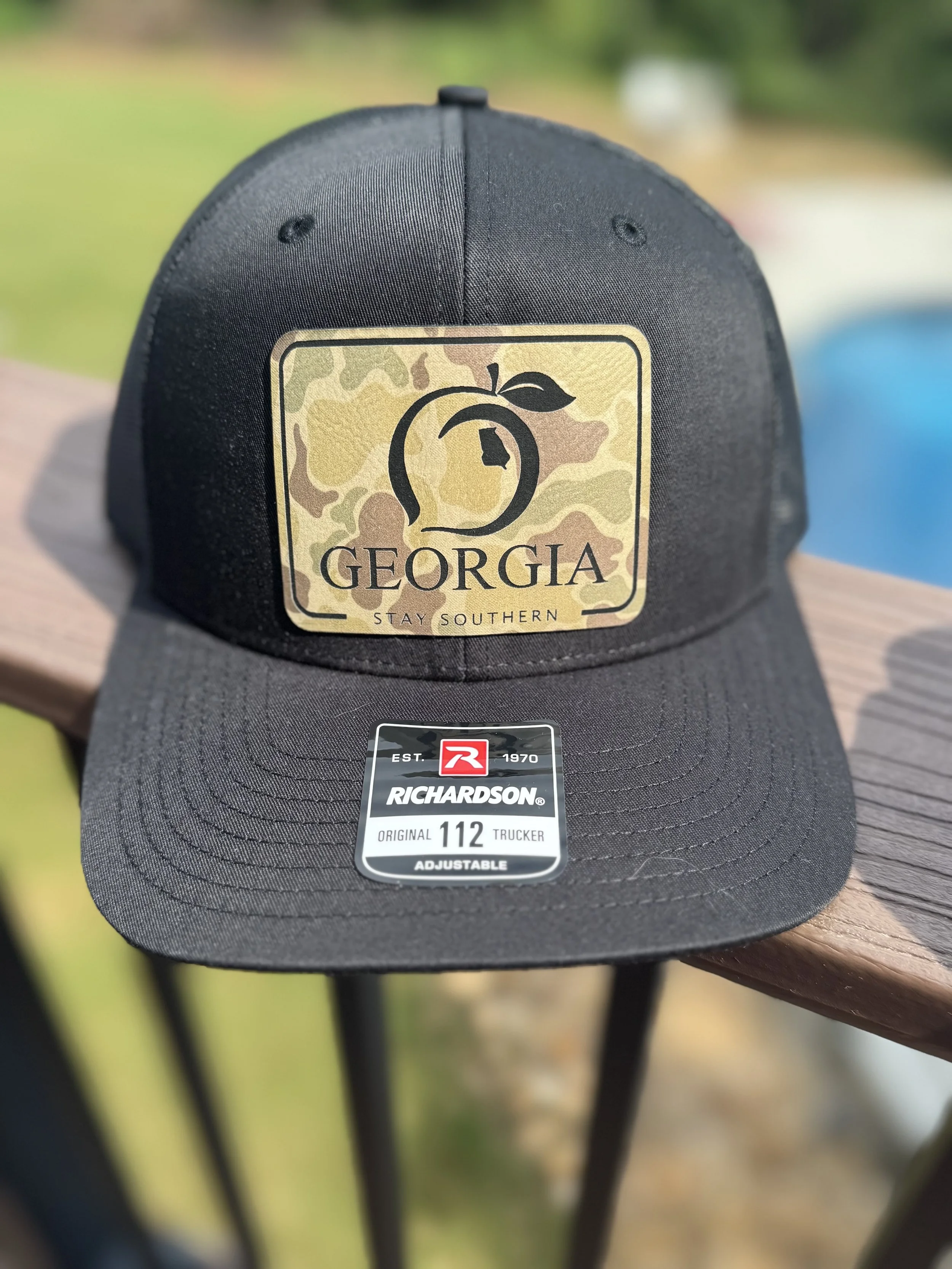 Georgia Peach Leather Patch Hat