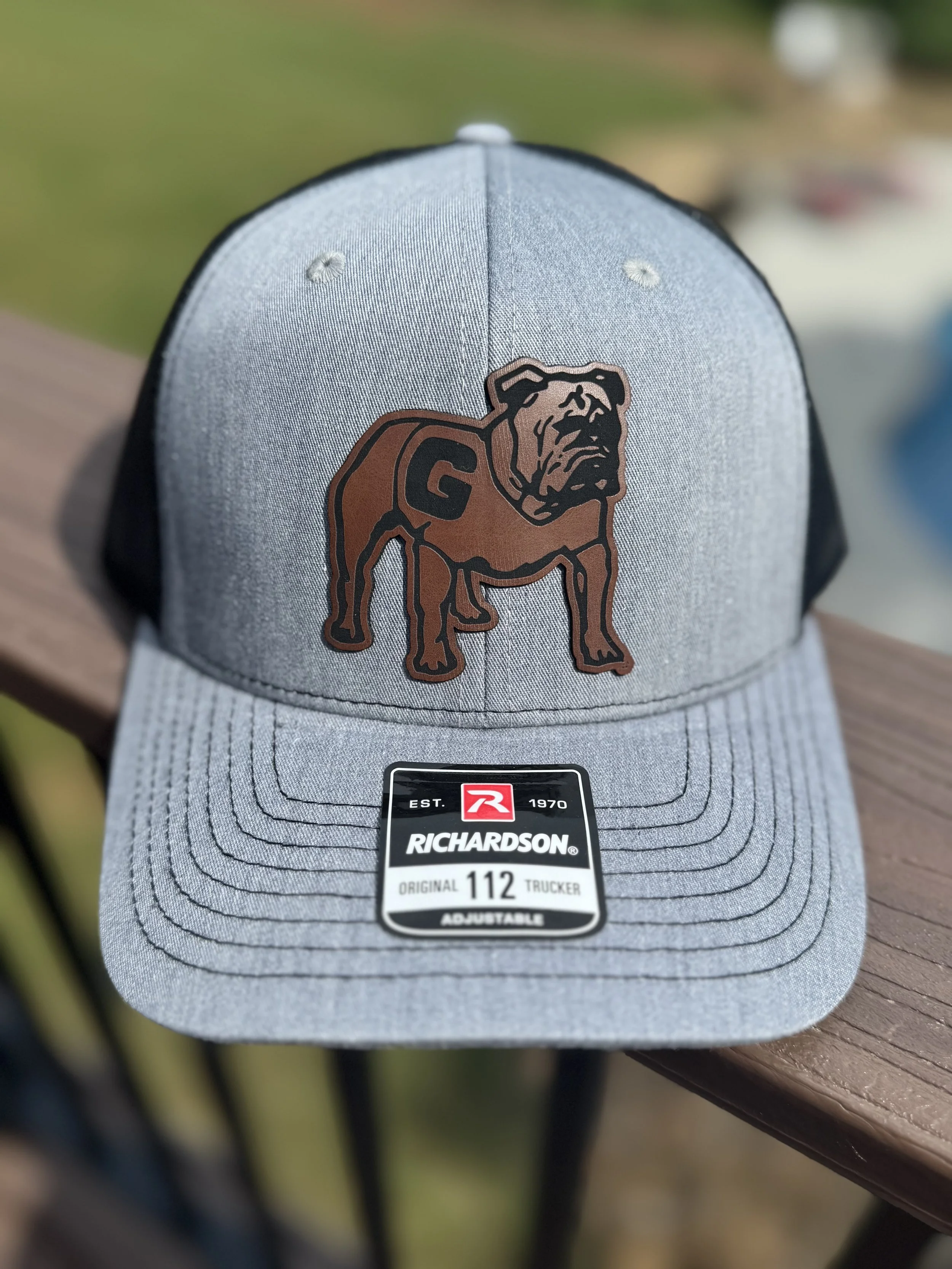Georgia Dog Leather Patch Hat