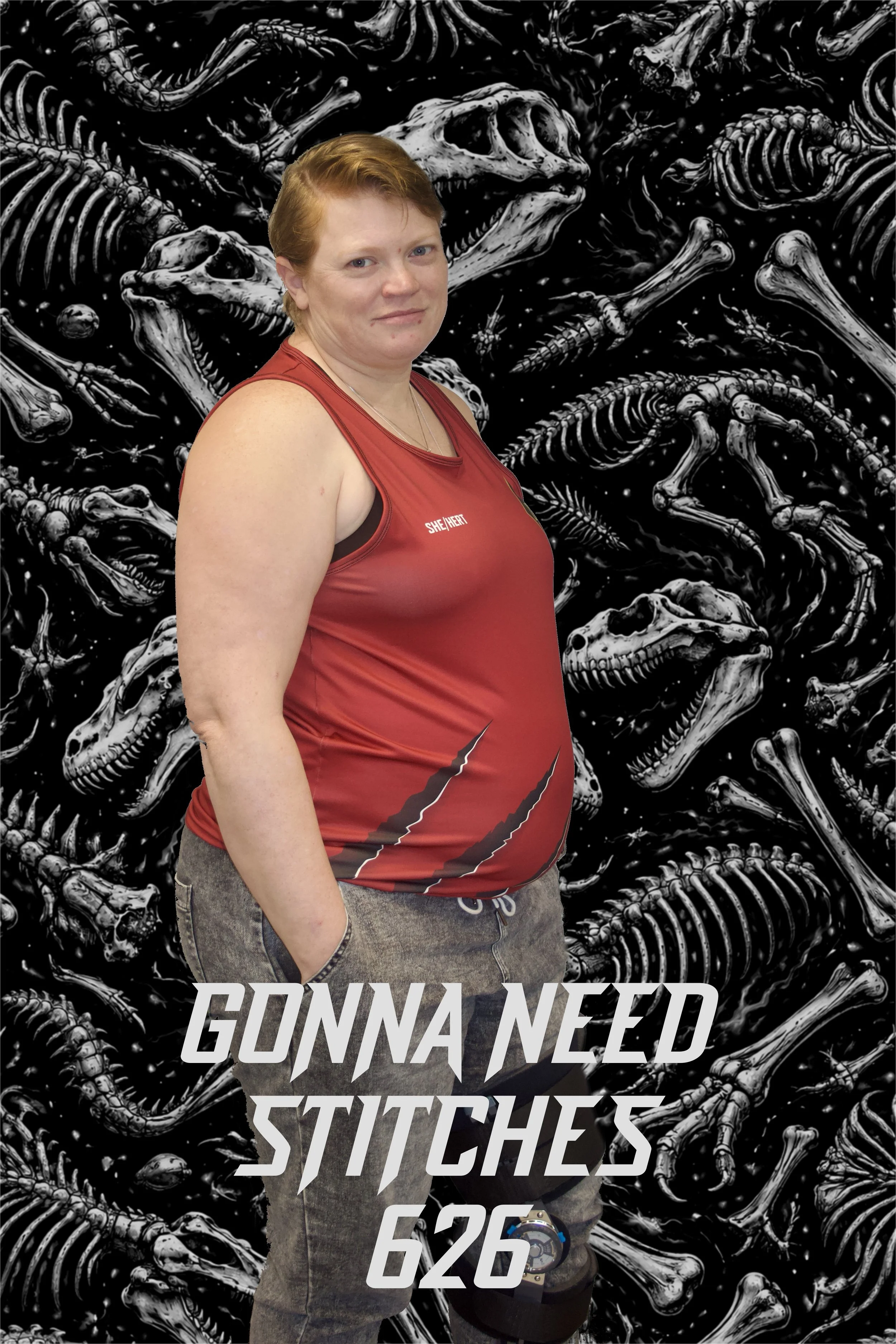 Person wearing a helmet and smiling, black and white photograph.