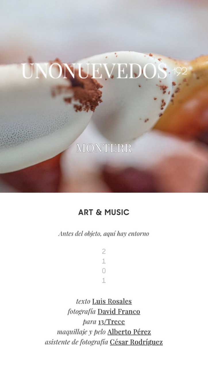 Revista 192 feature on Monterr Lab, showing a sculptural mycelium form from María Monteys’s bioart and living-material practice.