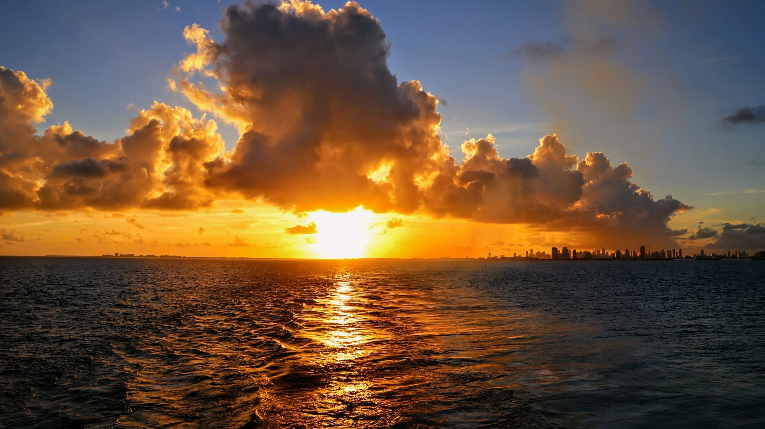 Sunset Leaving Miami