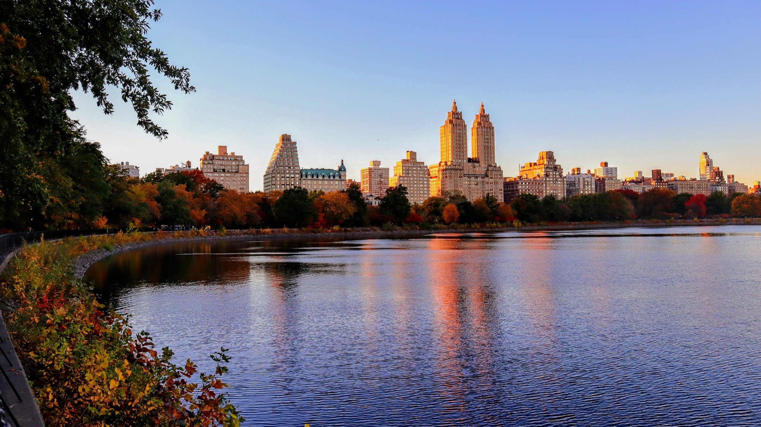 Central Park Lake Loop Fall Sunset