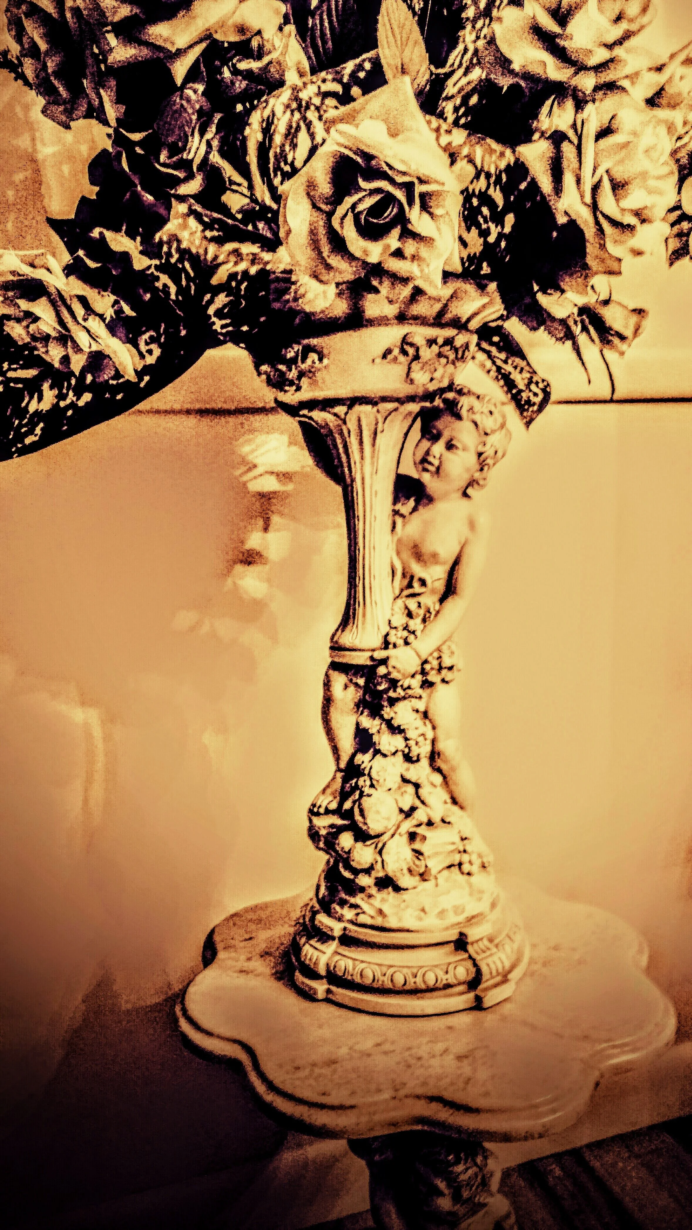 The Statue Sepia Photo