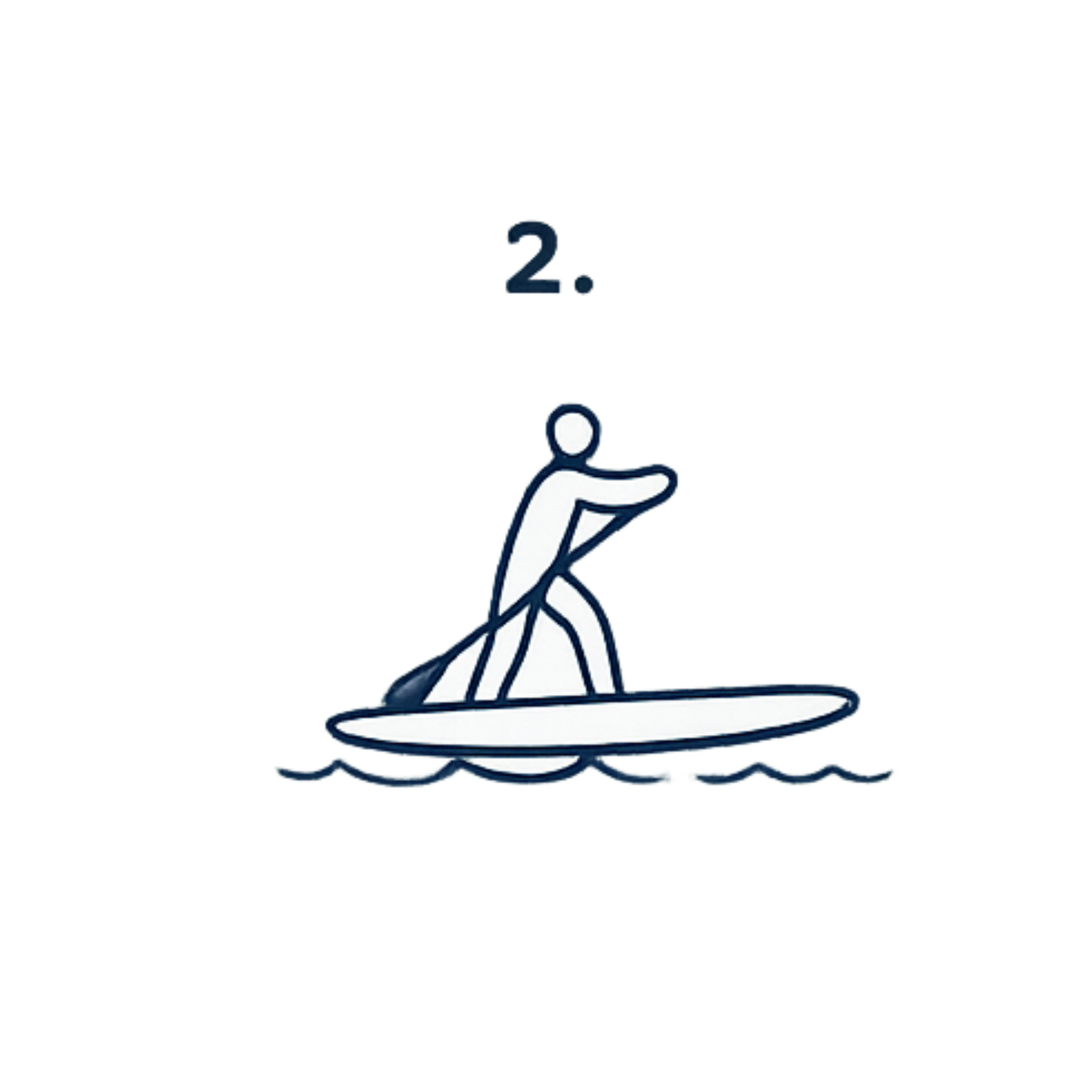 Simple illustration of a person sitting on the ground reaching up with one hand, with a stylized number 2 above.