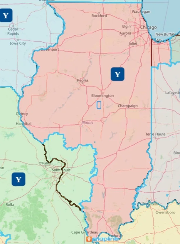 YAA Interactive Map for Alumni Club Territories