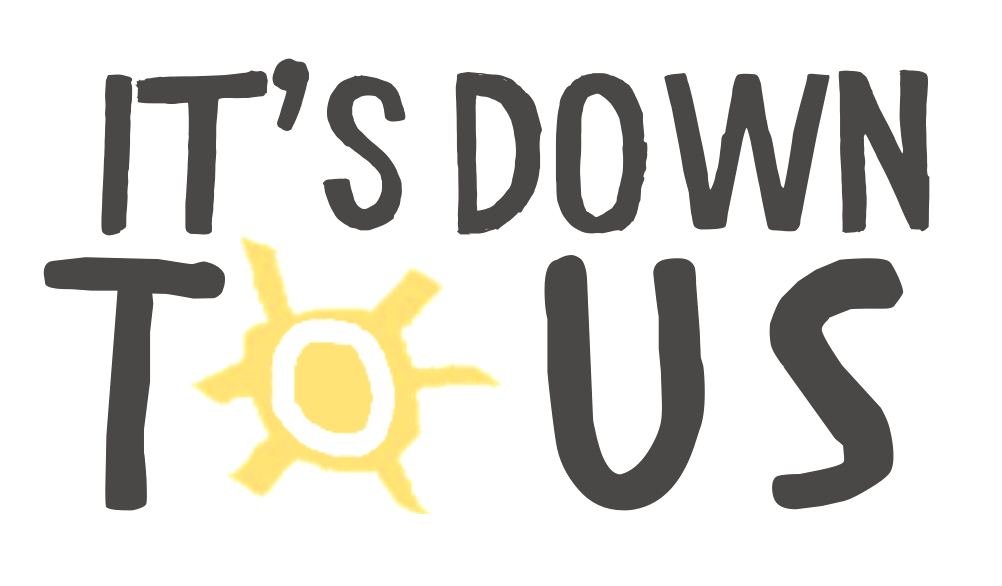 Logo with two overlapping circles, one red with 'UP', one blue with 'US', and a black diamond shape in the center with 'to'.