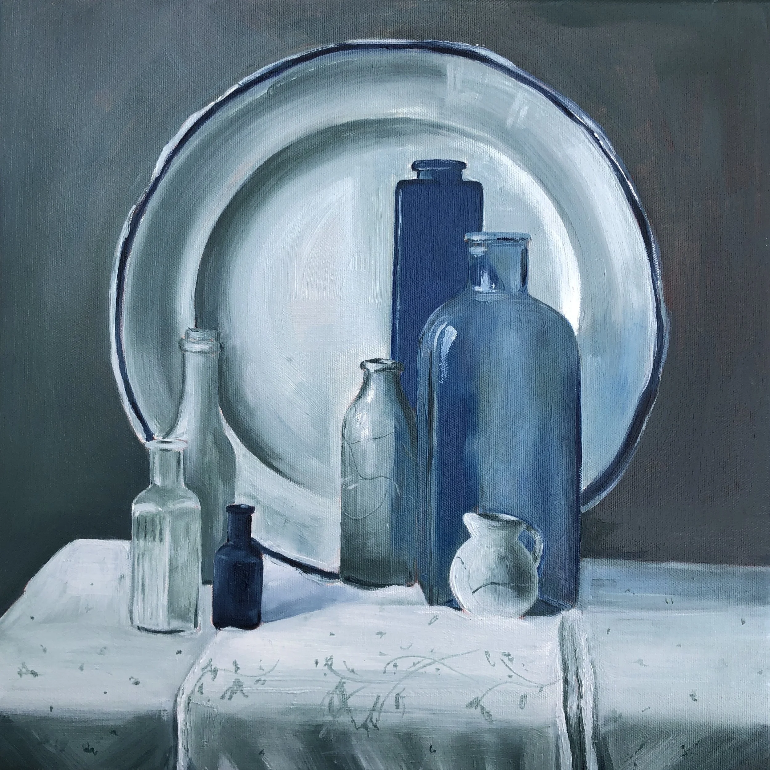"Farbspiel“/ 2024, Oil on canvas, 40 × 40 cm