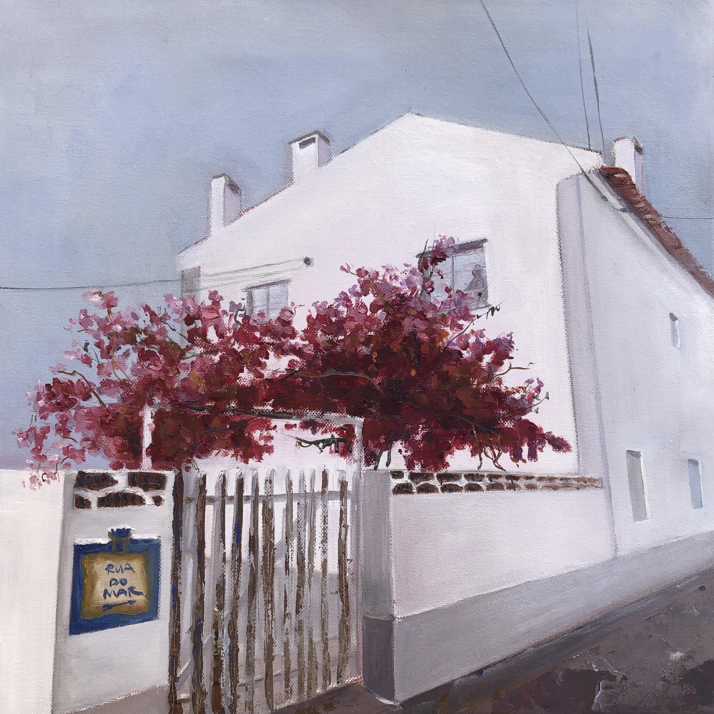 "Rua do Mar“/ 2026, Oil on canvas, 40 × 40 cm