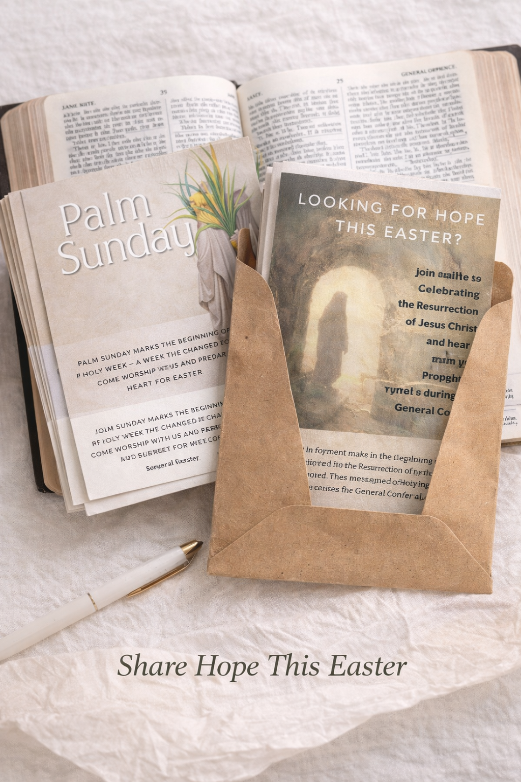 Palm Sunday & Easter Invitation Pass-Along Cards