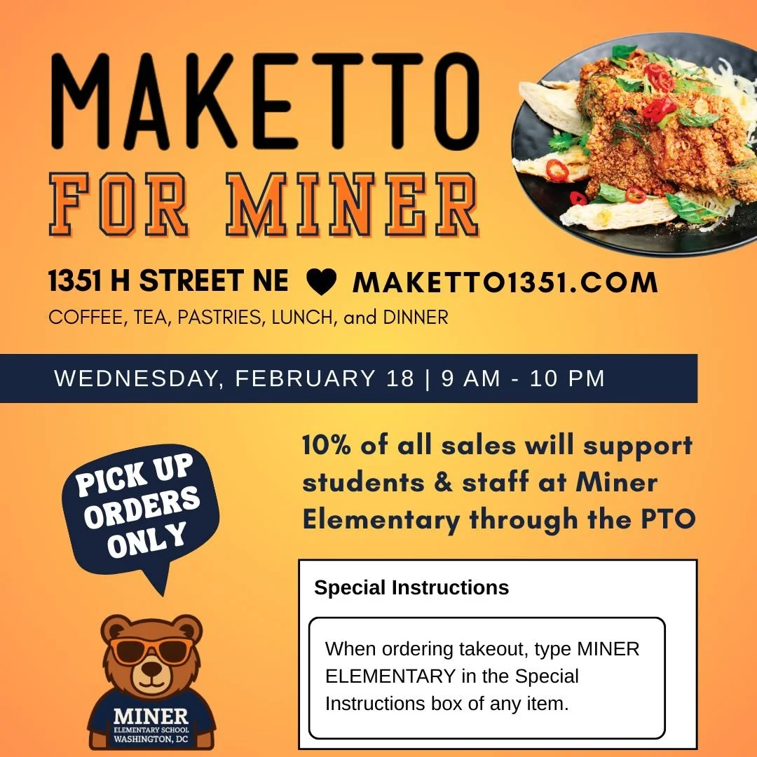 Mark your calendars to get takeout from @maketto1351 in 2 weeks &mdash; and support our students and families through the PTO ❤️