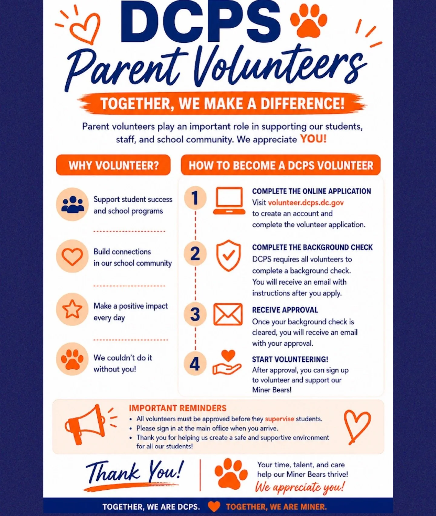 Please consider volunteering this year! We&rsquo;d love to have you join us on field trips, in the classroom, and throughout the building spaces!