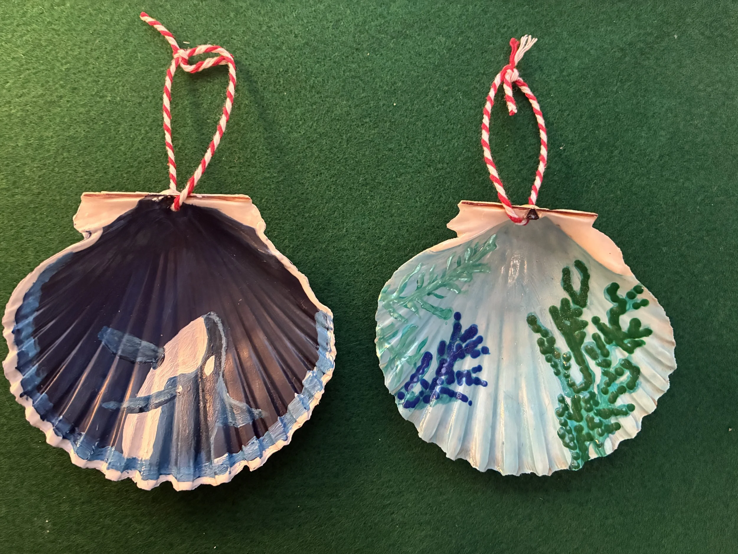 Whale Christmas ornaments