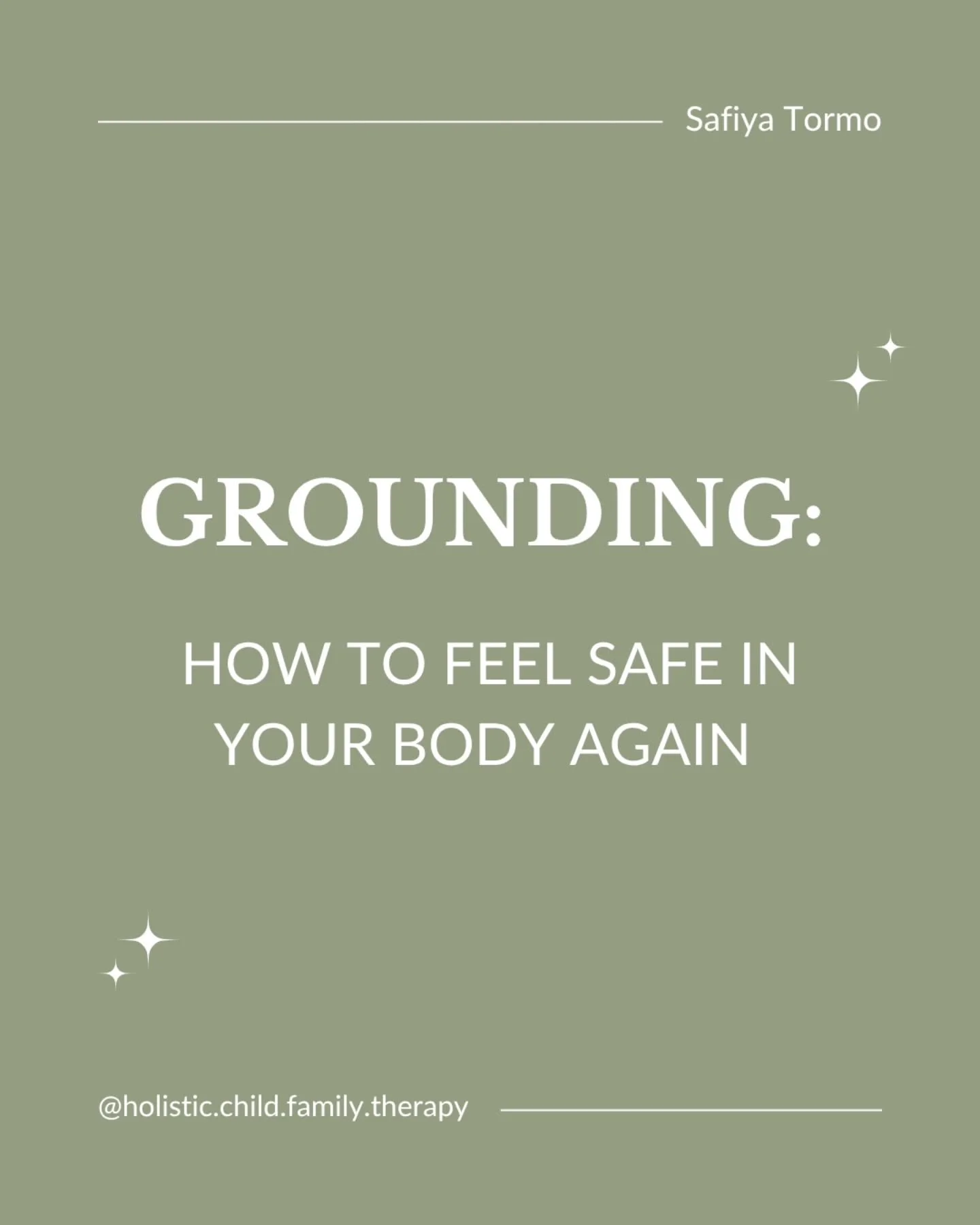Grounding brings us back to the present moment, reminding our nervous system that we are ok. It&rsquo;s a way back to our body so we can move through challenging feelings with more ease.

#grounding #maternalmentalhealth #parentandchildtherapy #playt