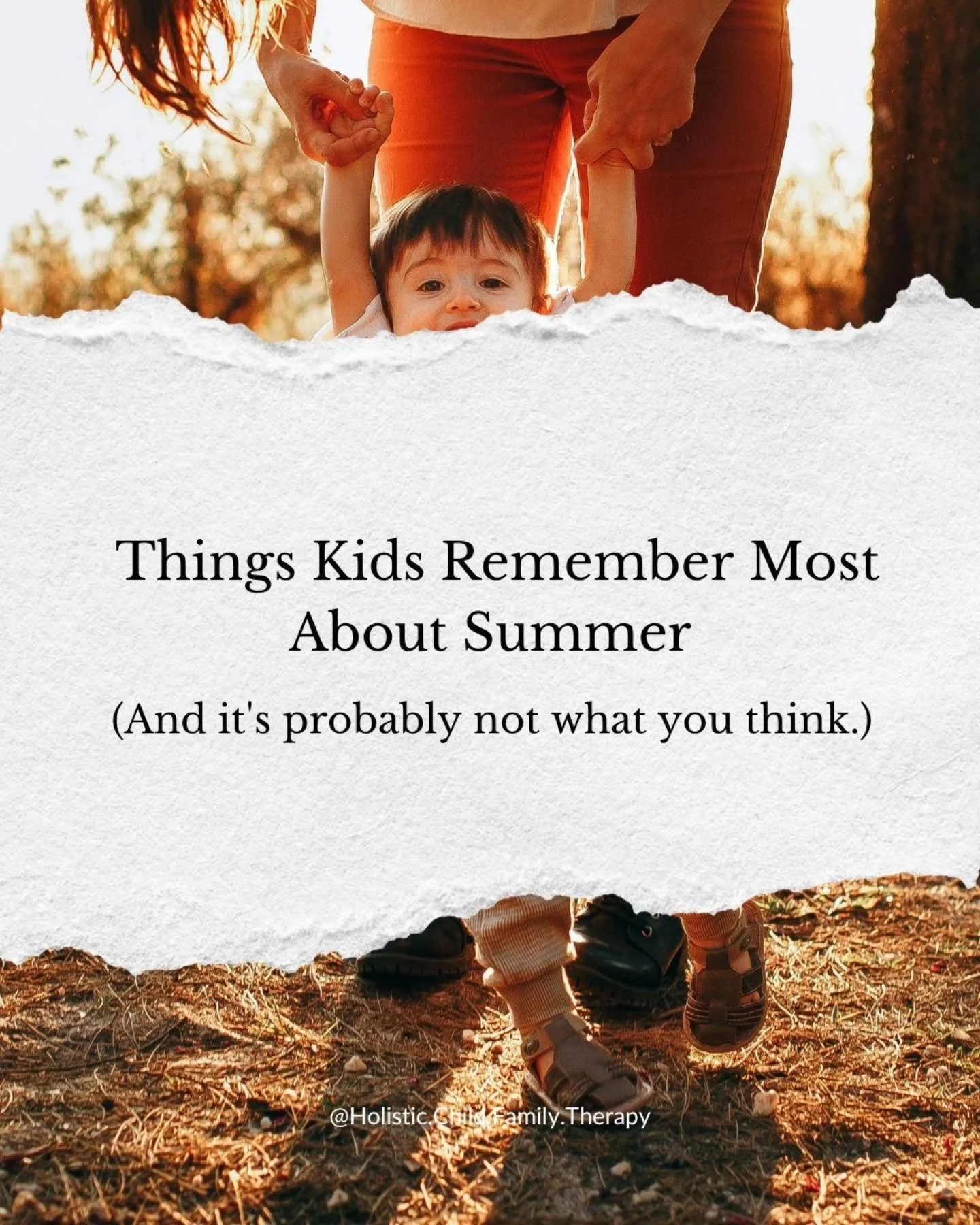 It's summer! 🌞

The trips. The camps. The activities. As parents it's easy to get caught up with all the things we're supposed to do, but when children look back on their summers, they rarely remember everything that was planned. They remember how i